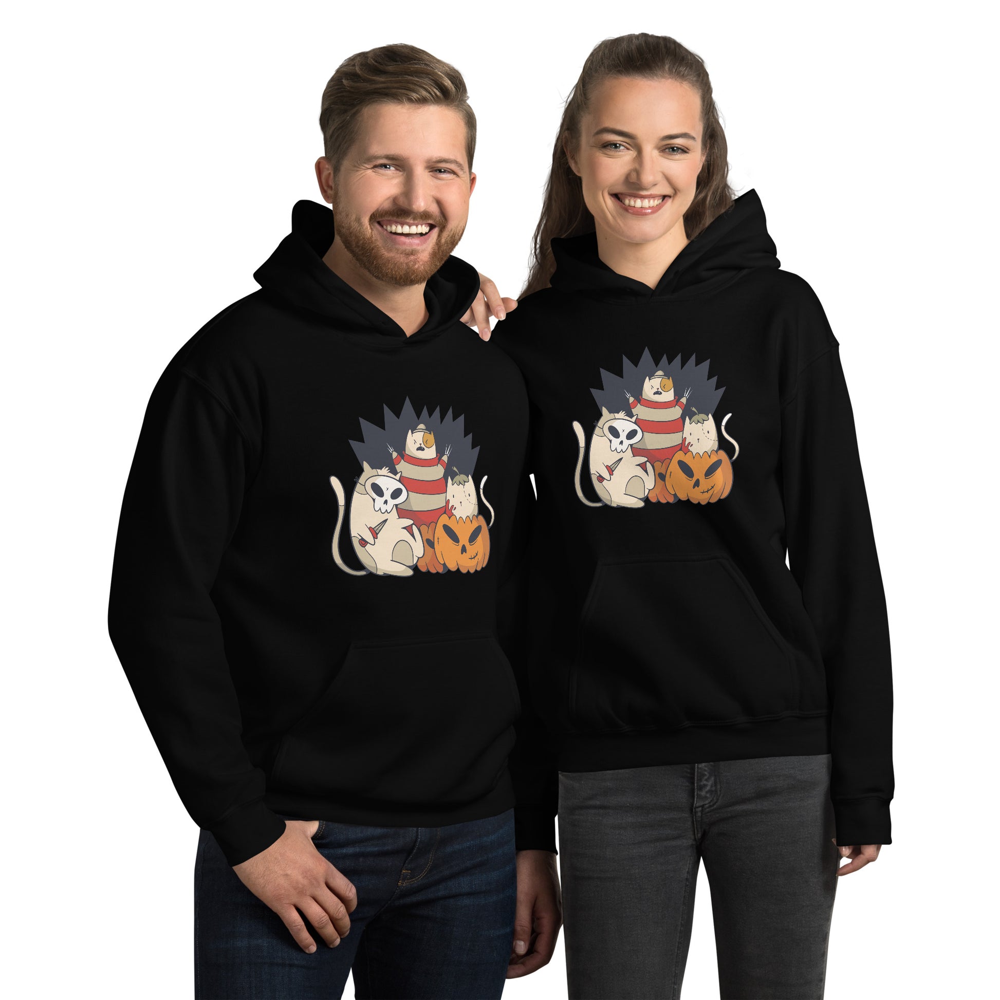 Halloween Cats Hoodie - Funny Foundry