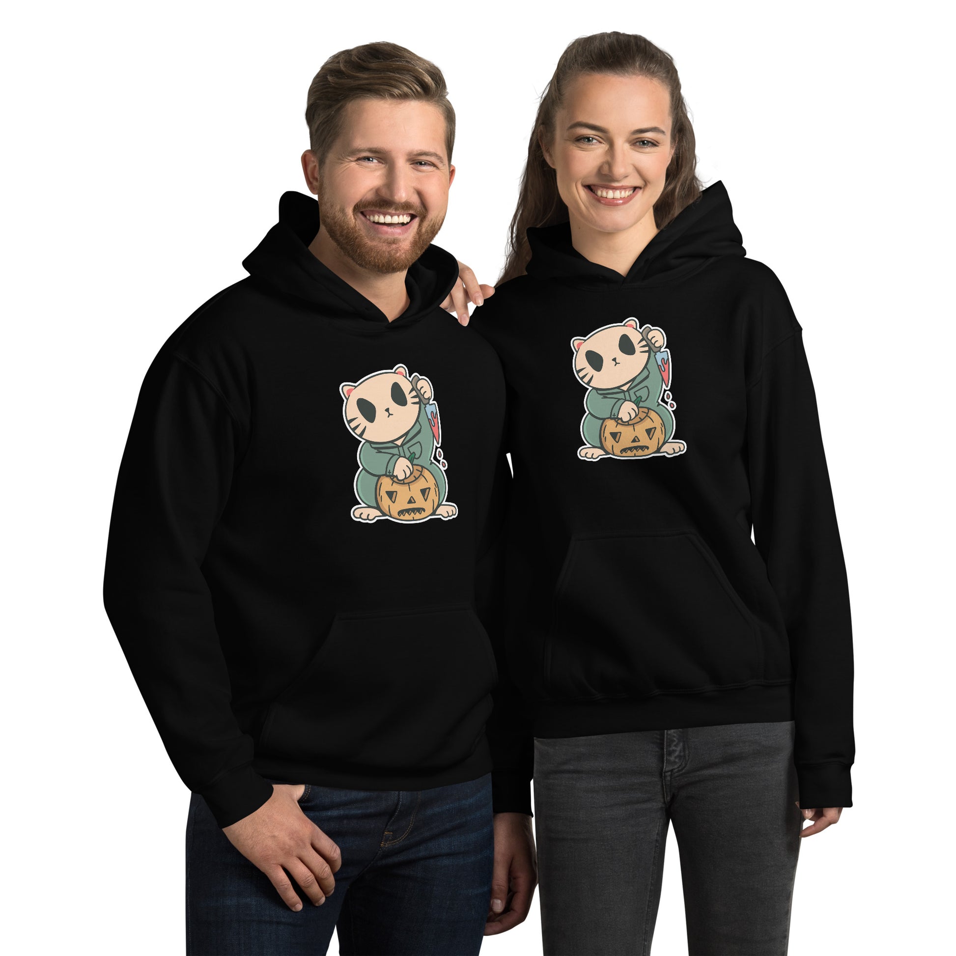 Halloween Lucky Cat Hoodie - Funny Foundry