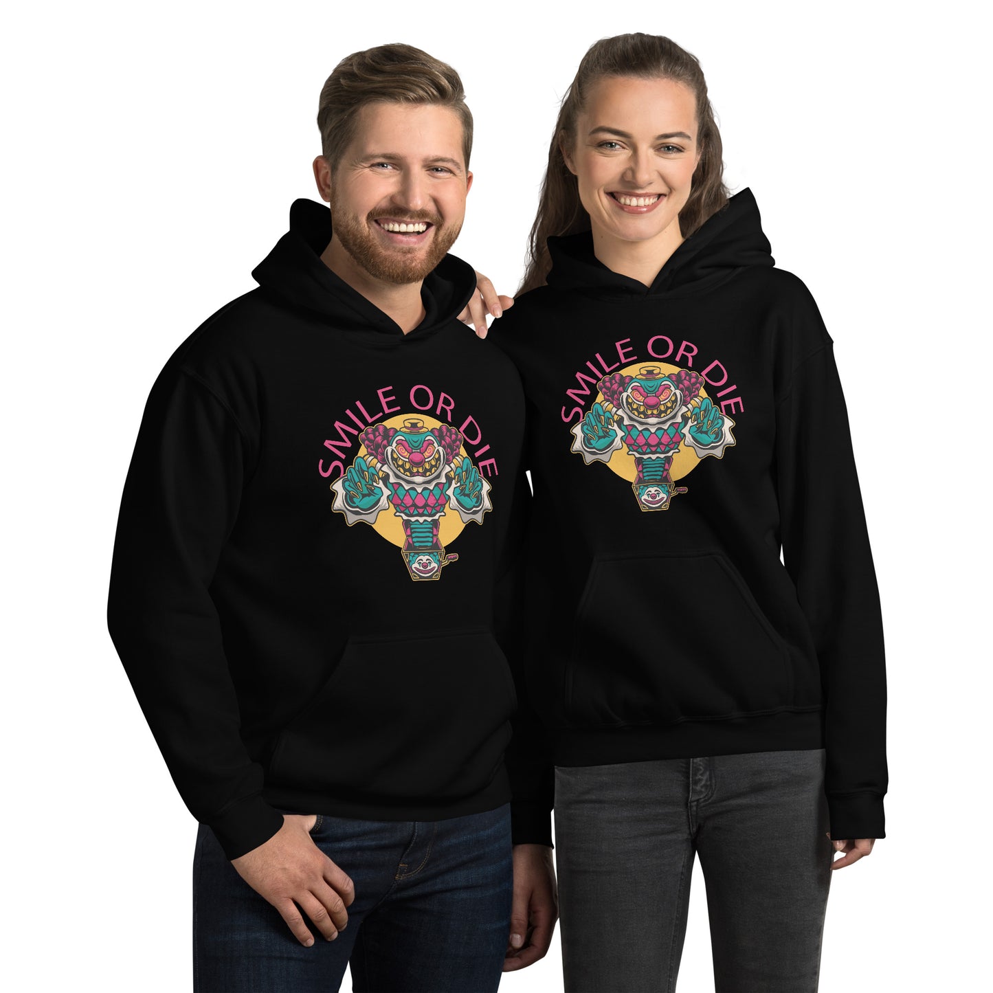 Smile or Die Hoodie - Funny Foundry