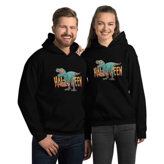 Zombie Halloween TRex Hoodie - Funny Foundry