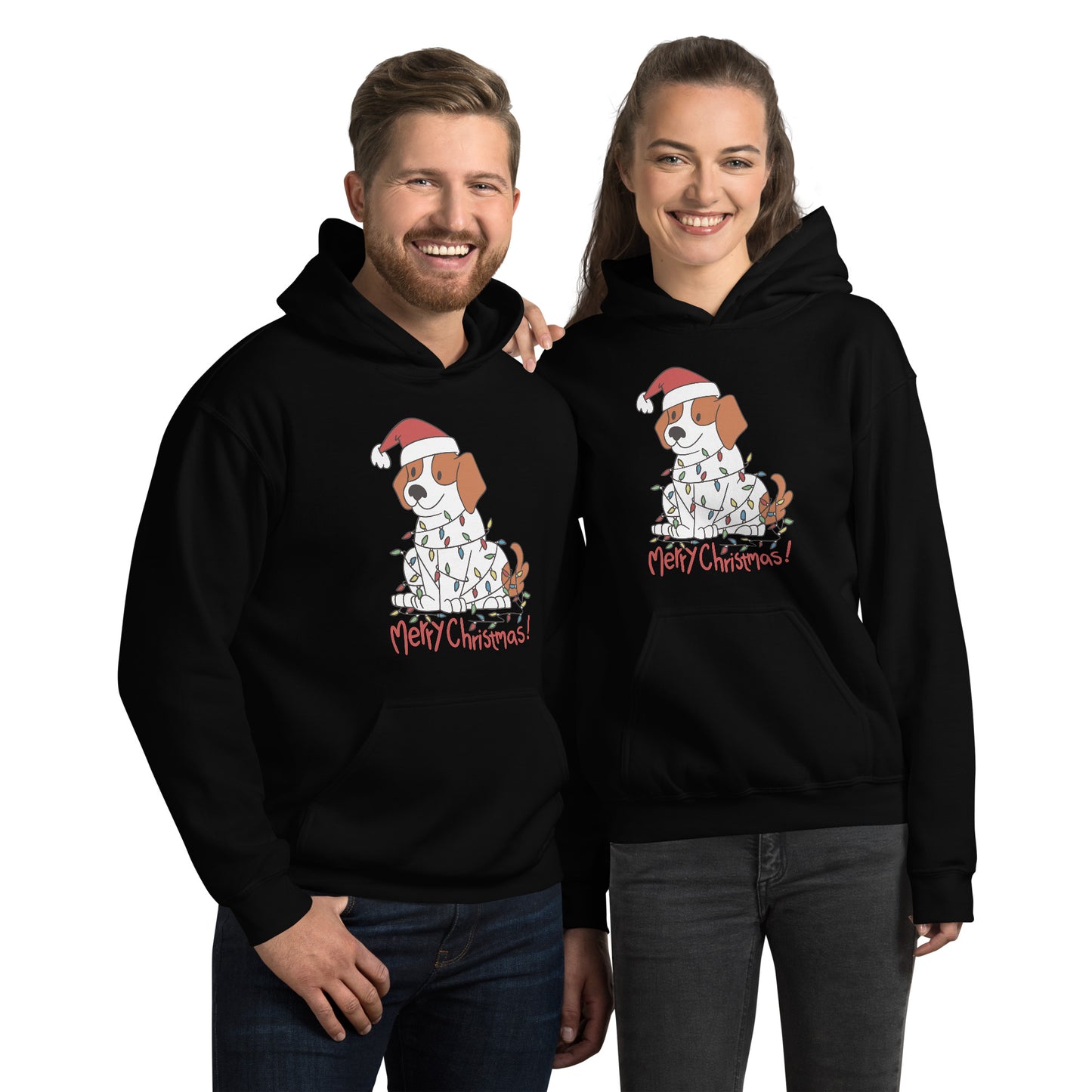 Beagle Merry Christmas Hoodie - Funny Foundry