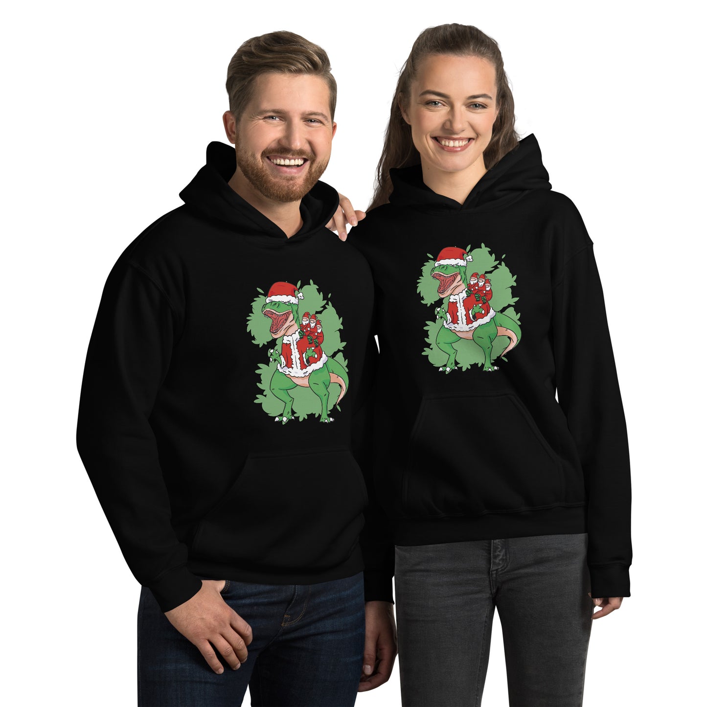 Christmas GNOM Sand Trex Hoodie - Funny Foundry