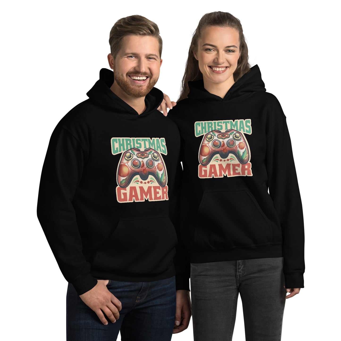 Joystick Christmas Hoodie - Funny Foundry