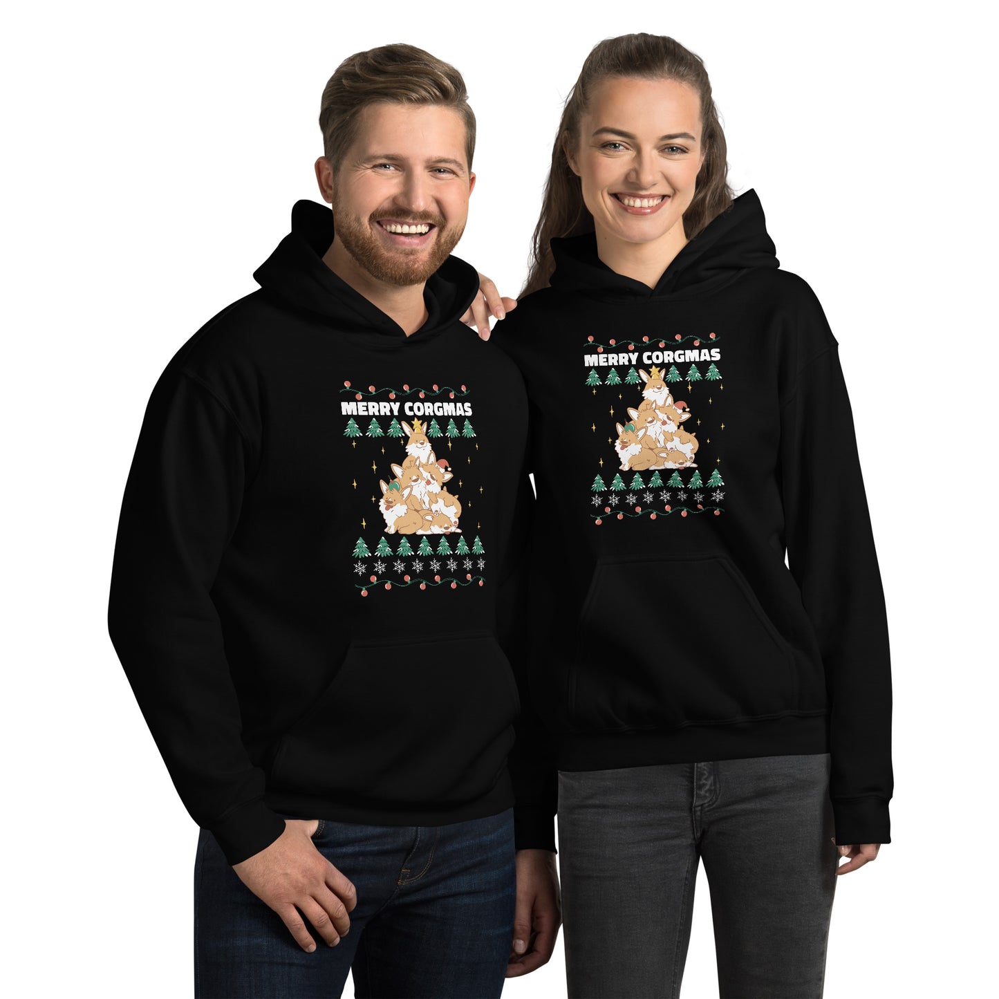 Mery Corgmas Hoodie - Funny Foundry