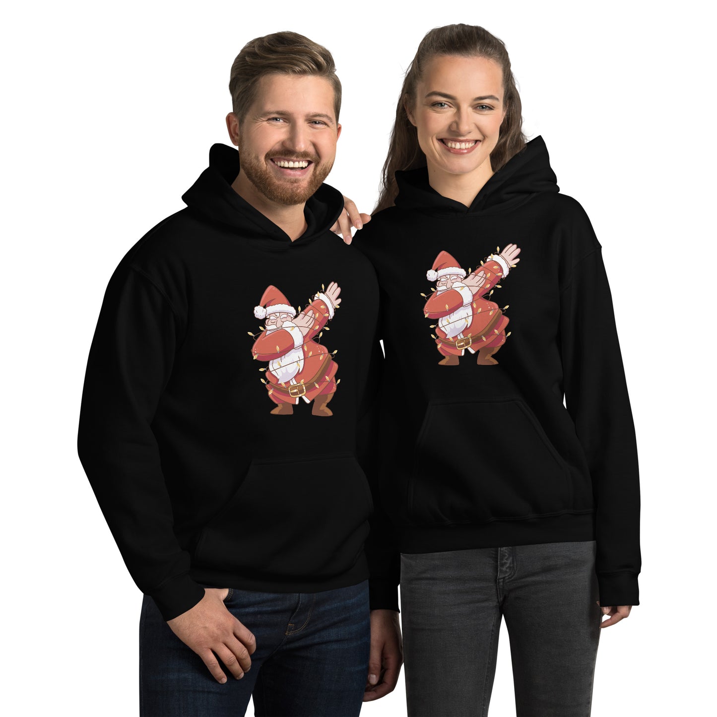 Santa Light Hoodie - Funny Foundry