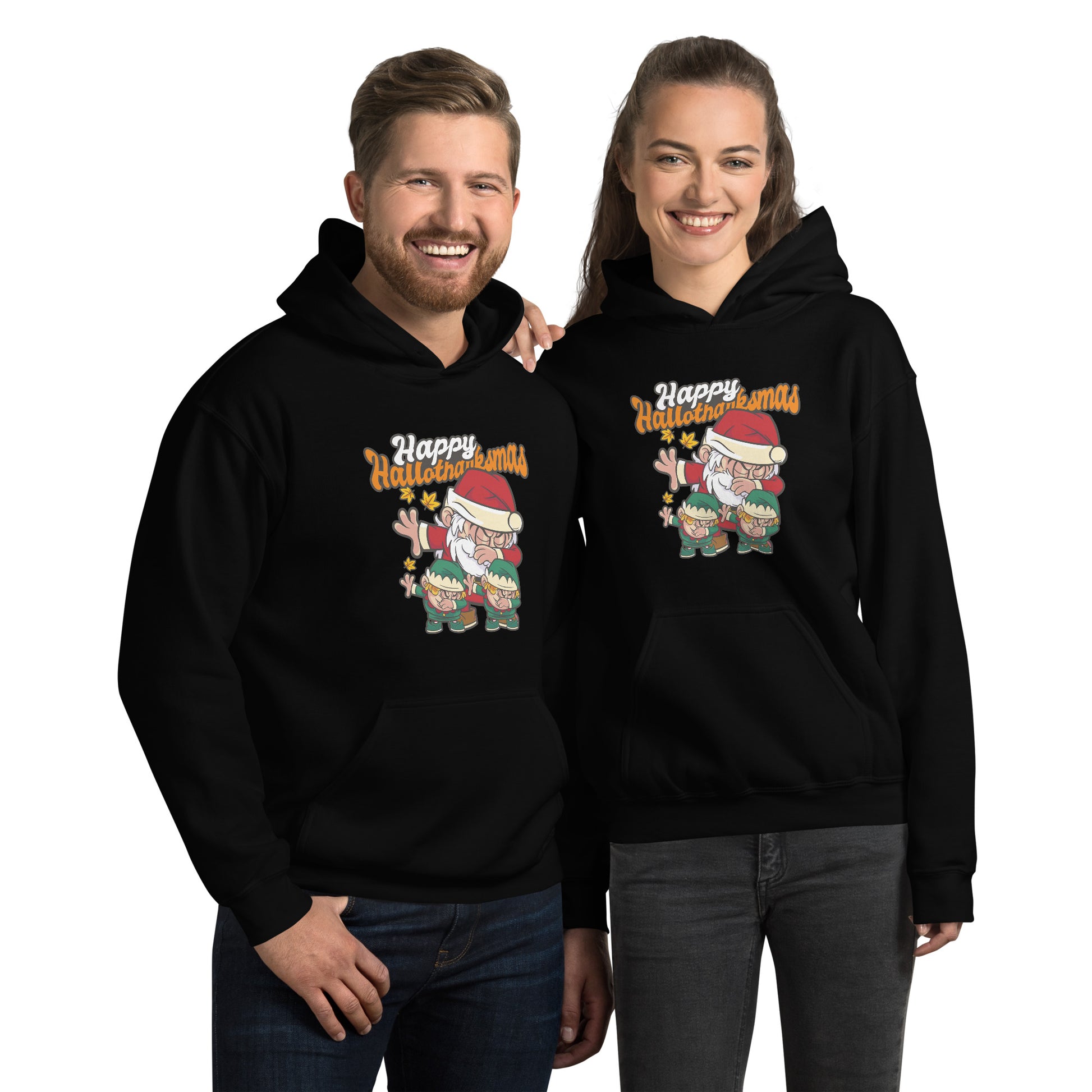 Happy Hallothanksmas Hoodie - Funny Foundry