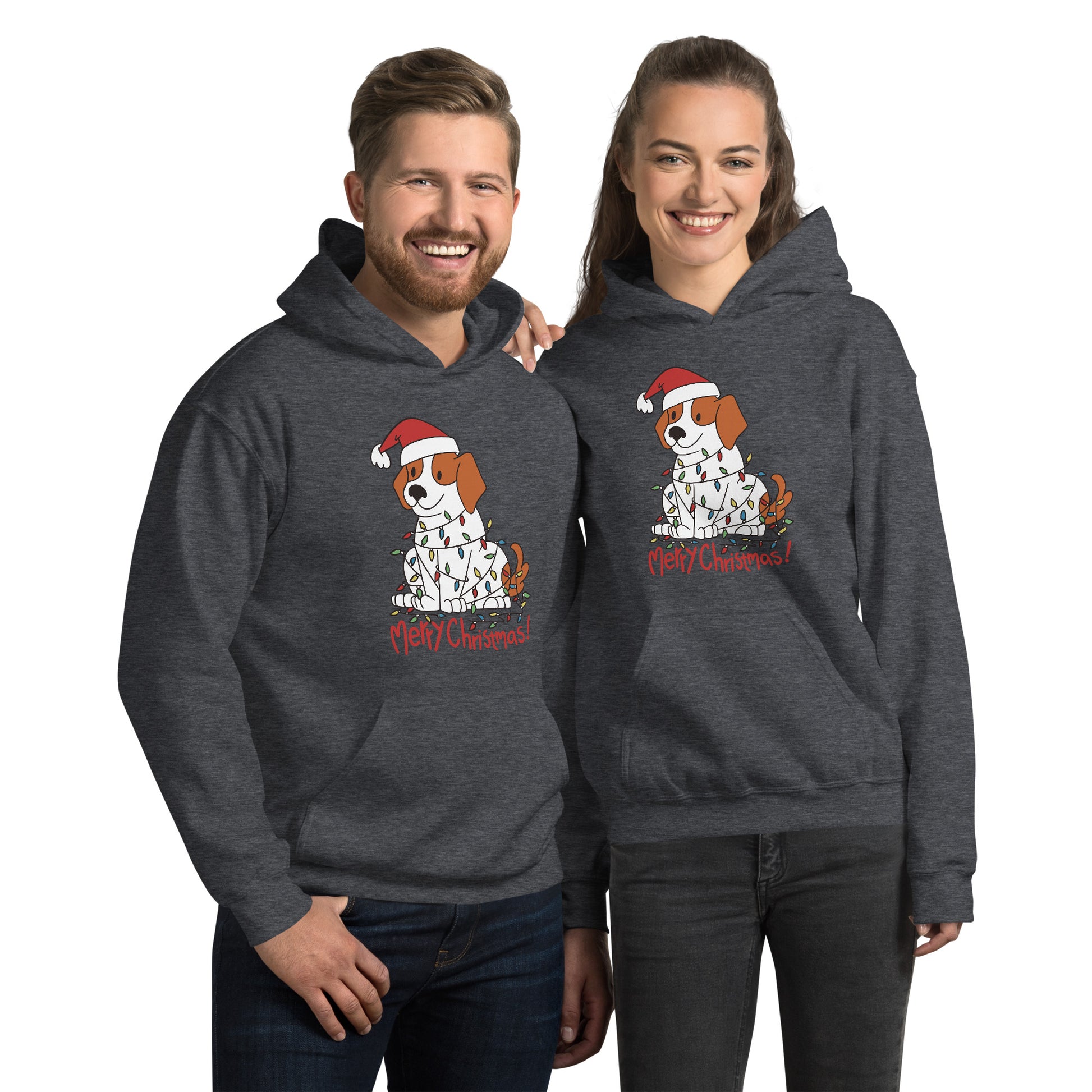 Beagle Merry Christmas Hoodie - Funny Foundry