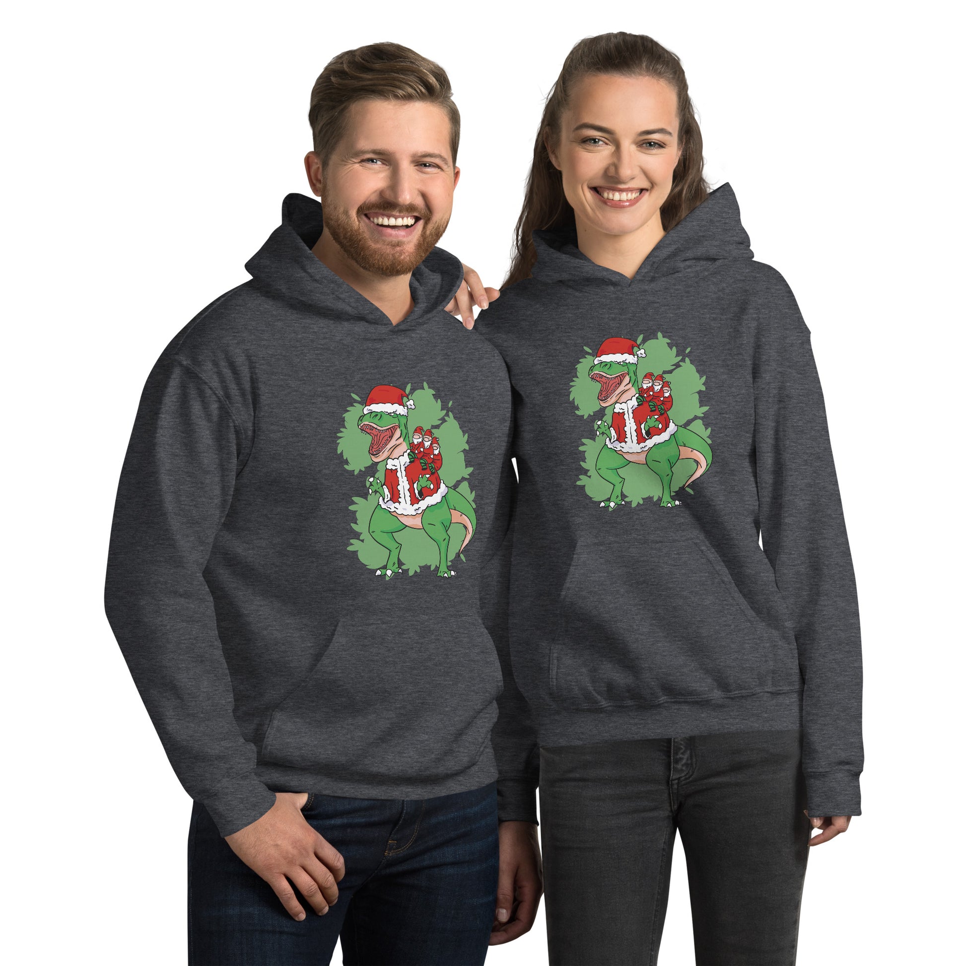 Christmas GNOM Sand Trex Hoodie - Funny Foundry