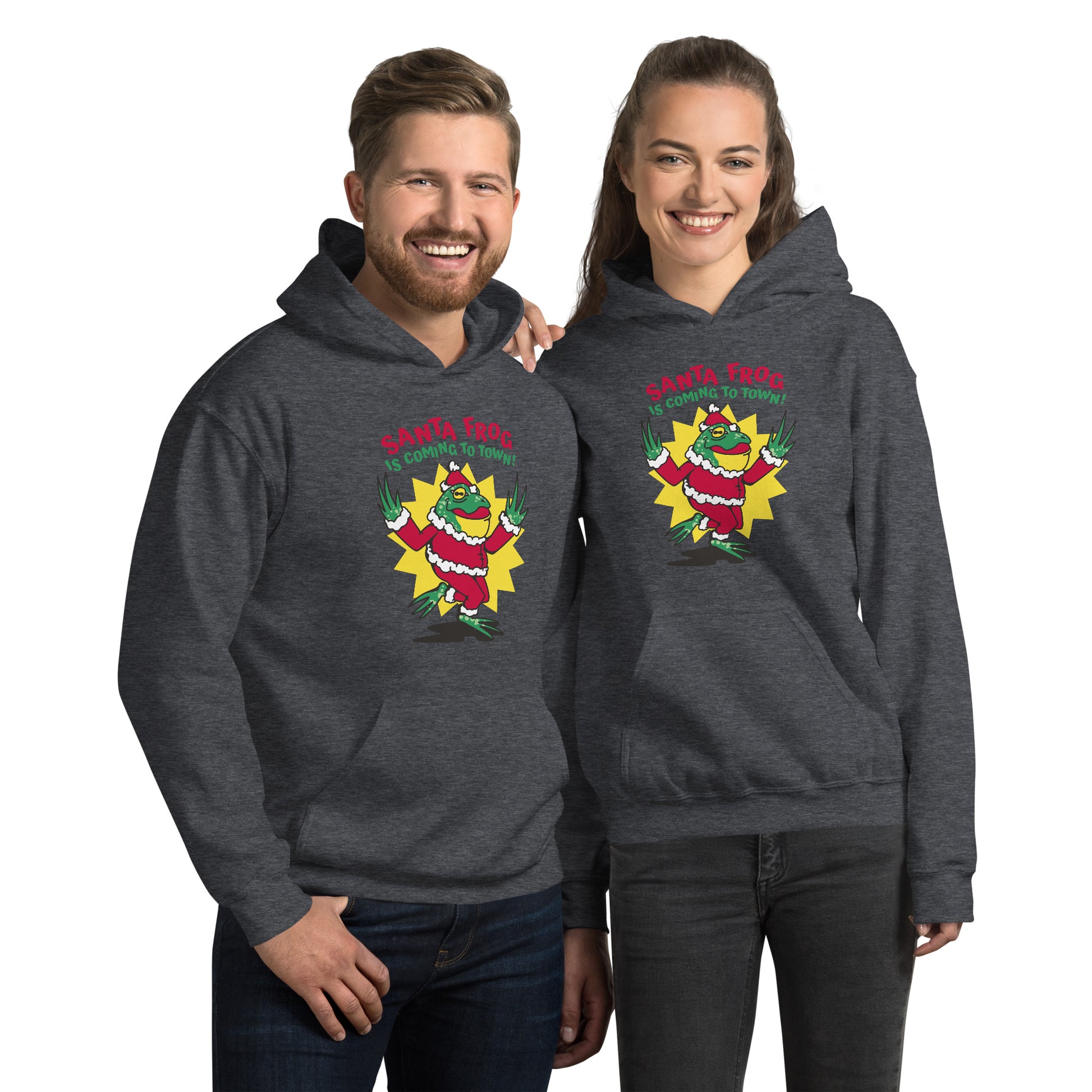 Santa Frog Hoodie - Funny Foundry