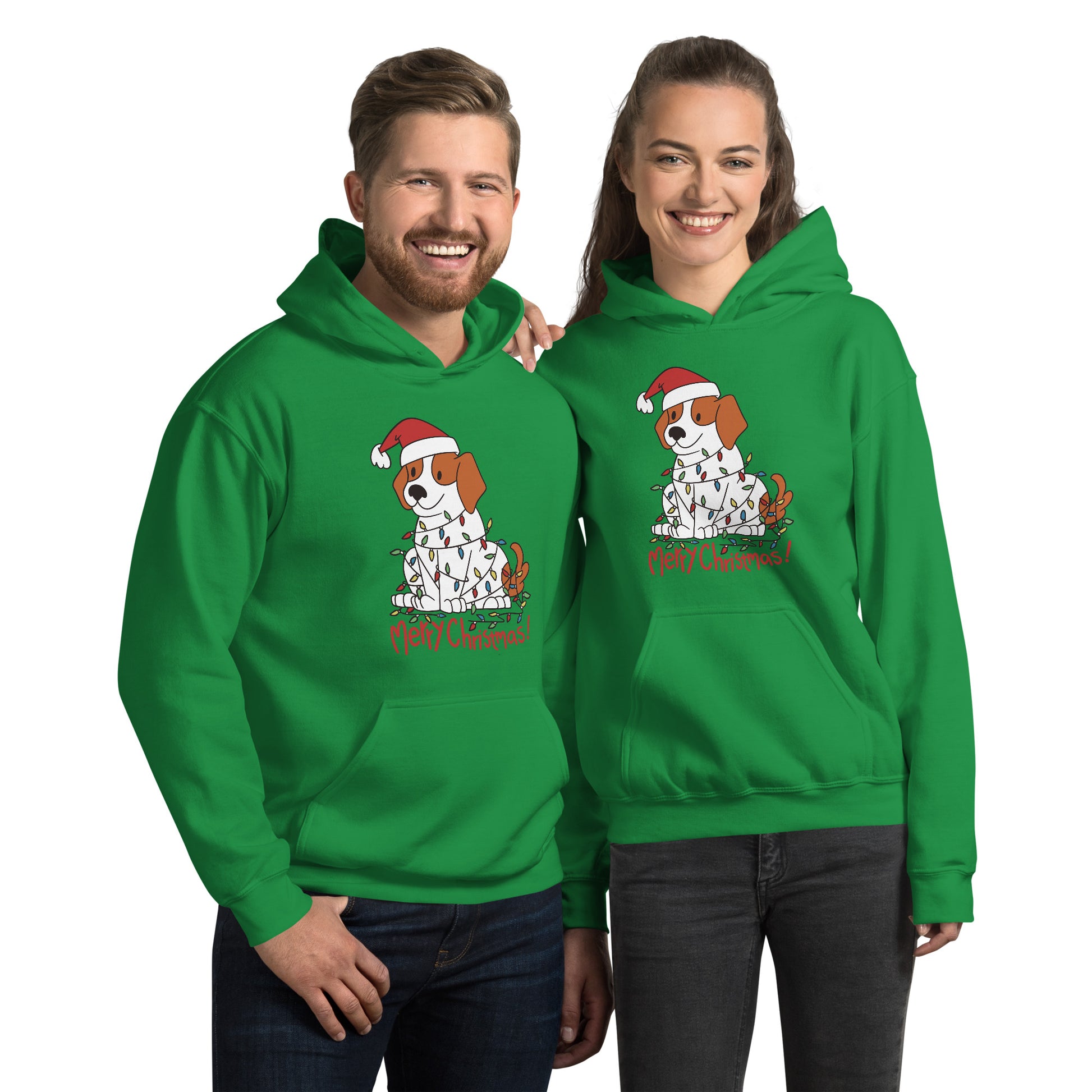 Beagle Merry Christmas Hoodie - Funny Foundry