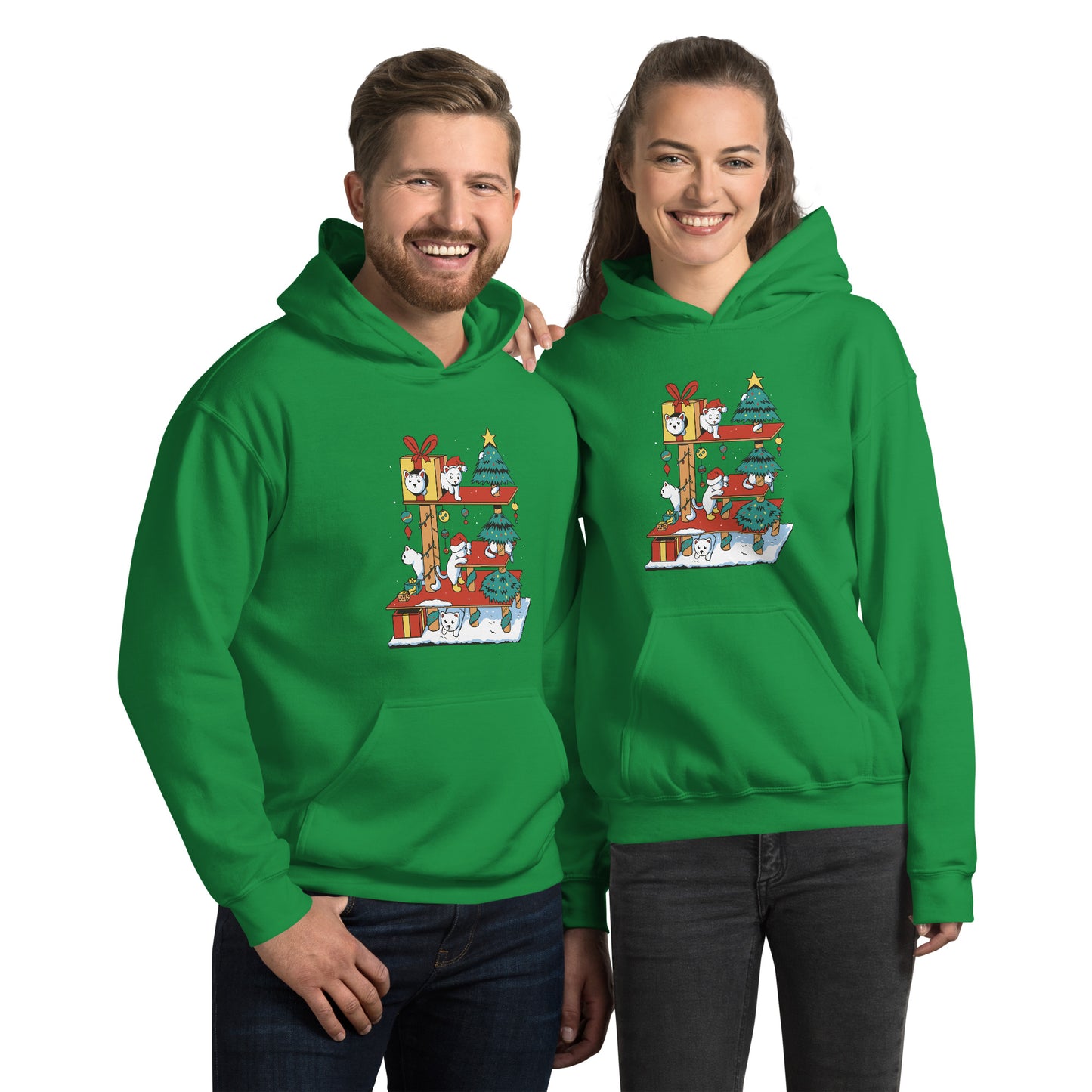 Cat House Christmas Hoodie - Funny Foundry