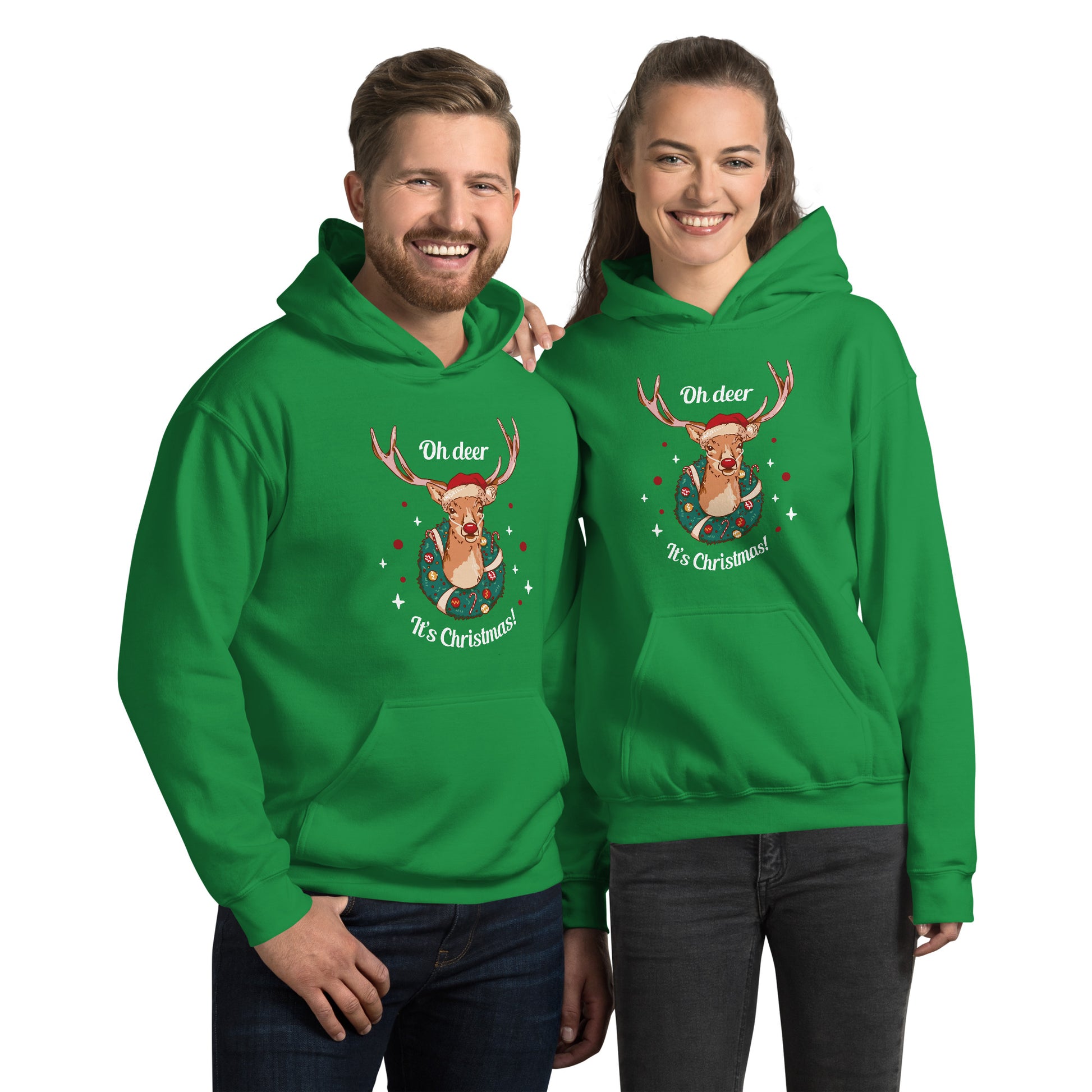 Christmas Deer Hoodie - Funny Foundry