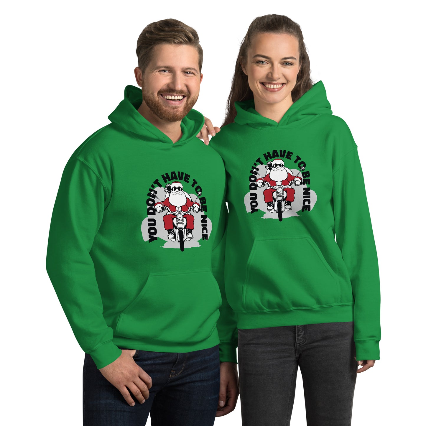 Santa Motobike Hoodie - Funny Foundry