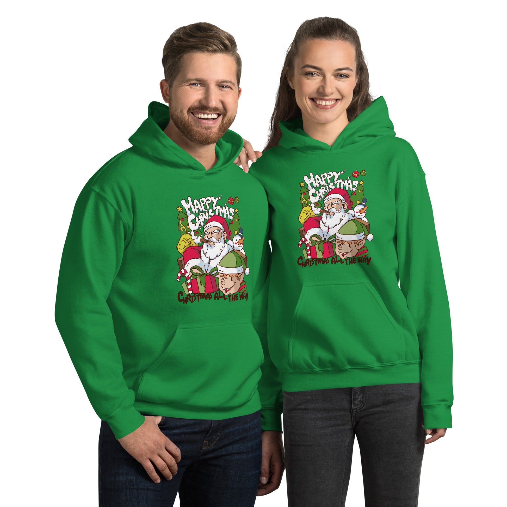 Smoking Santa Hoodie - Funny Foundry