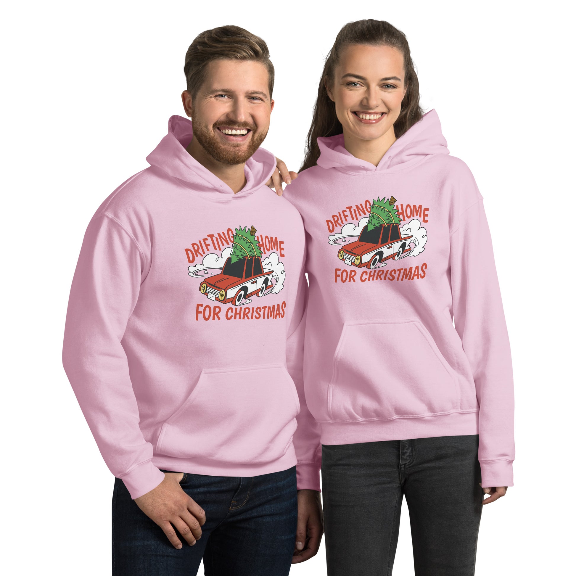 Drifting Home Christmas Hoodie - Funny Foundry