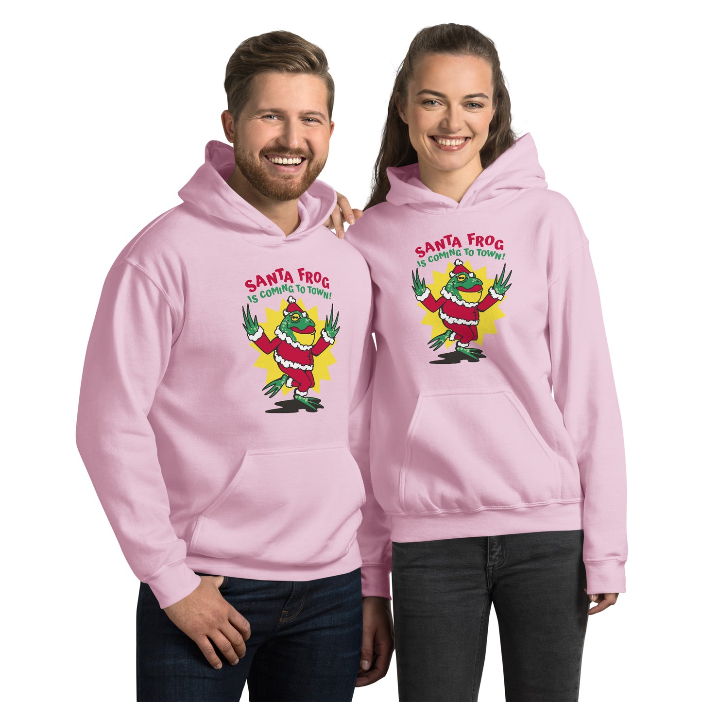 Santa Frog Hoodie - Funny Foundry