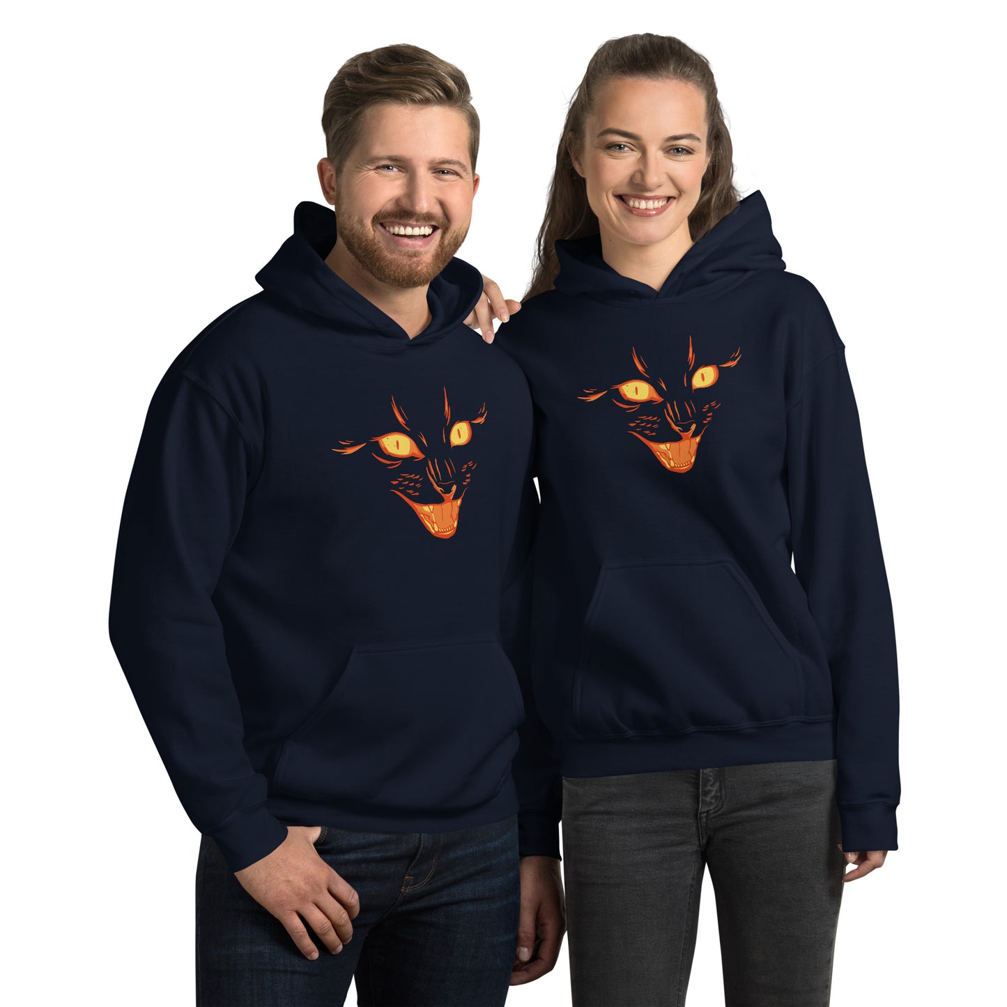 Scary Cat Face Hoodie - Funny Foundry