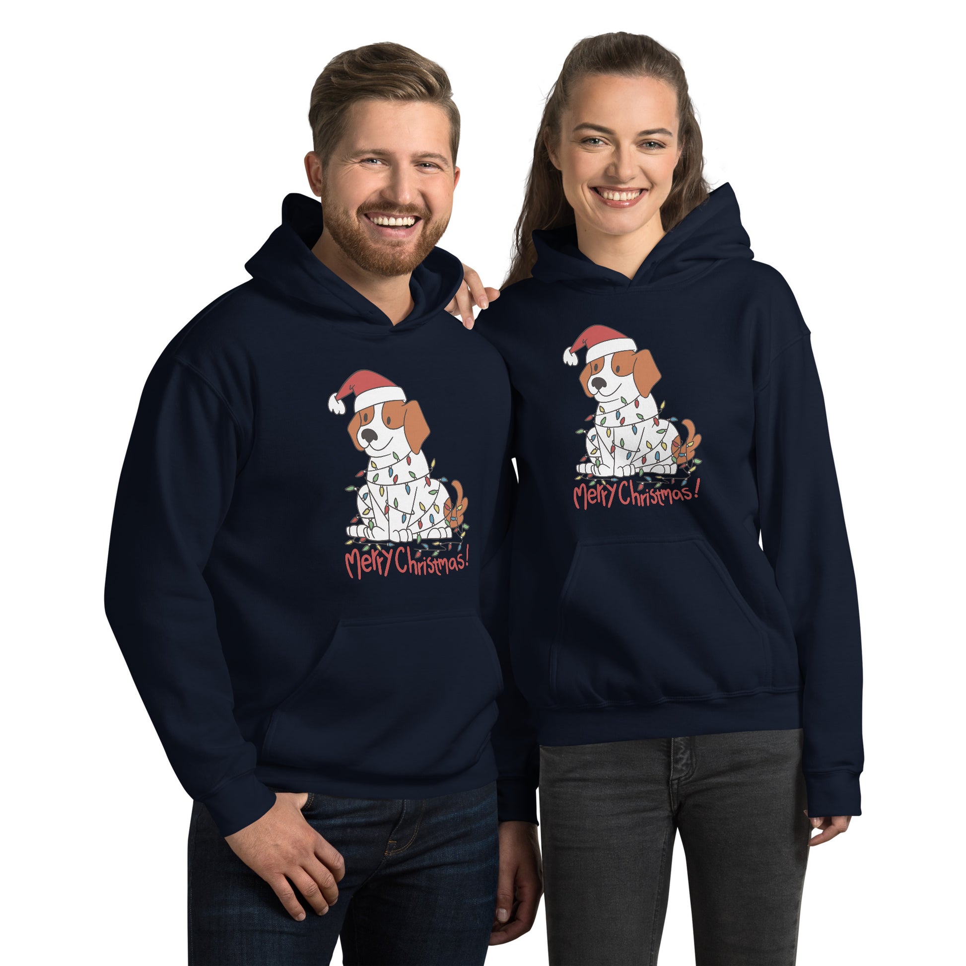 Beagle Merry Christmas Hoodie - Funny Foundry