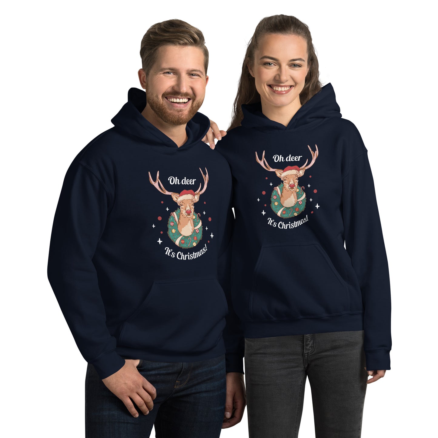 Christmas Deer Hoodie - Funny Foundry