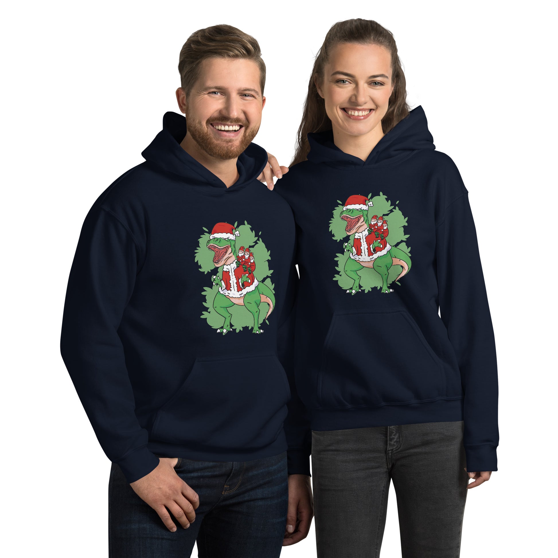 Christmas GNOM Sand Trex Hoodie - Funny Foundry