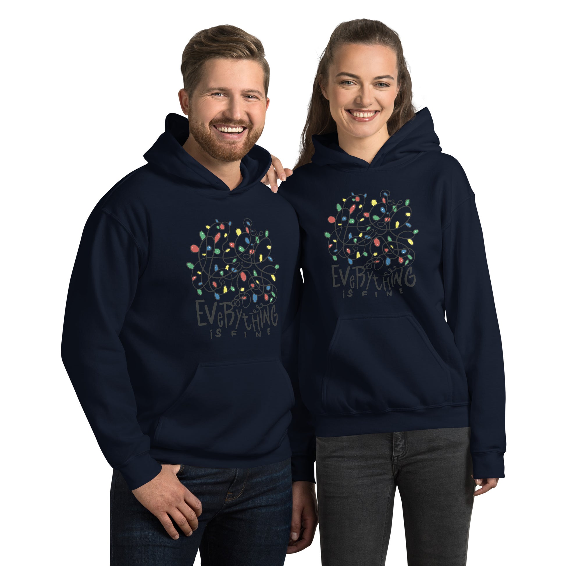 Everything is Fine Hoodie - Funny Foundry