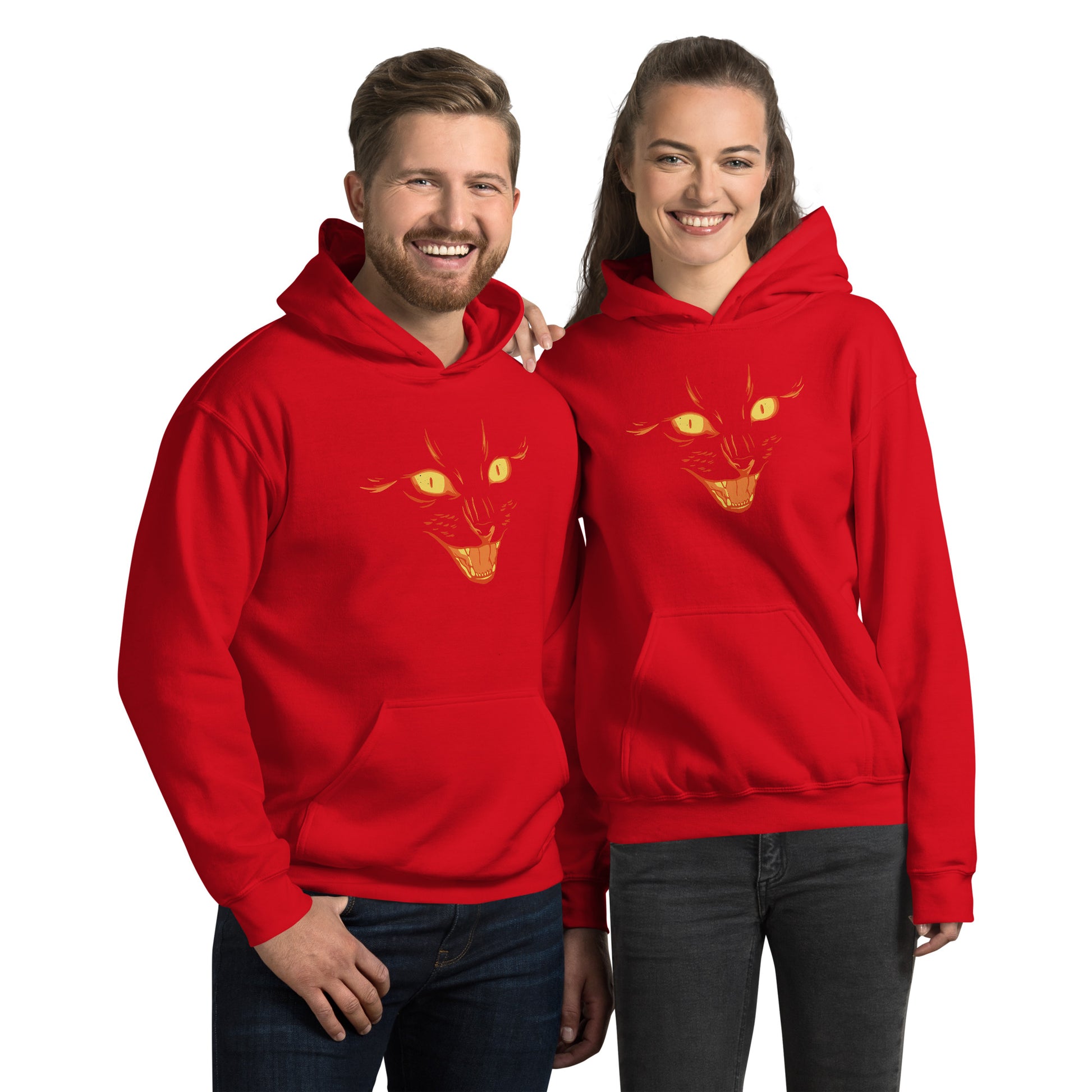 Scary Cat Face Hoodie - Funny Foundry