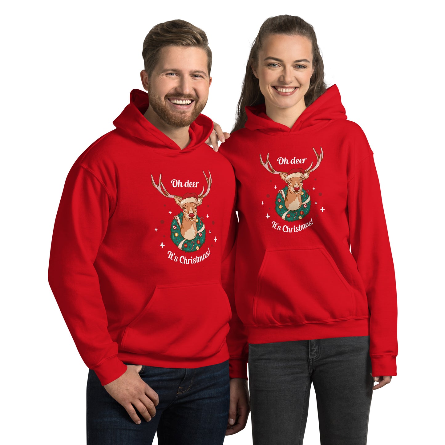 Christmas Deer Hoodie - Funny Foundry