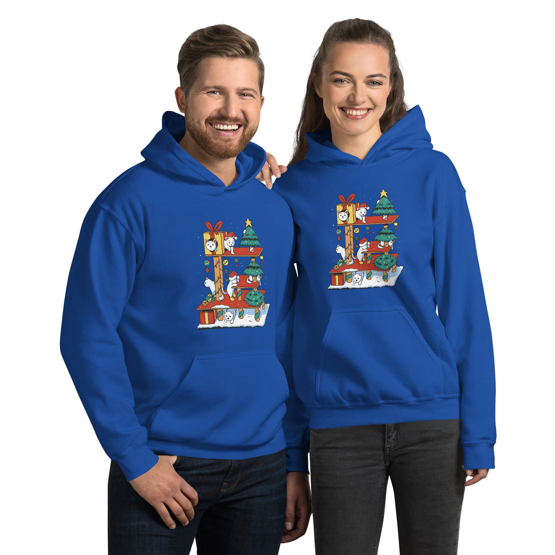 Cat House Christmas Hoodie - Funny Foundry