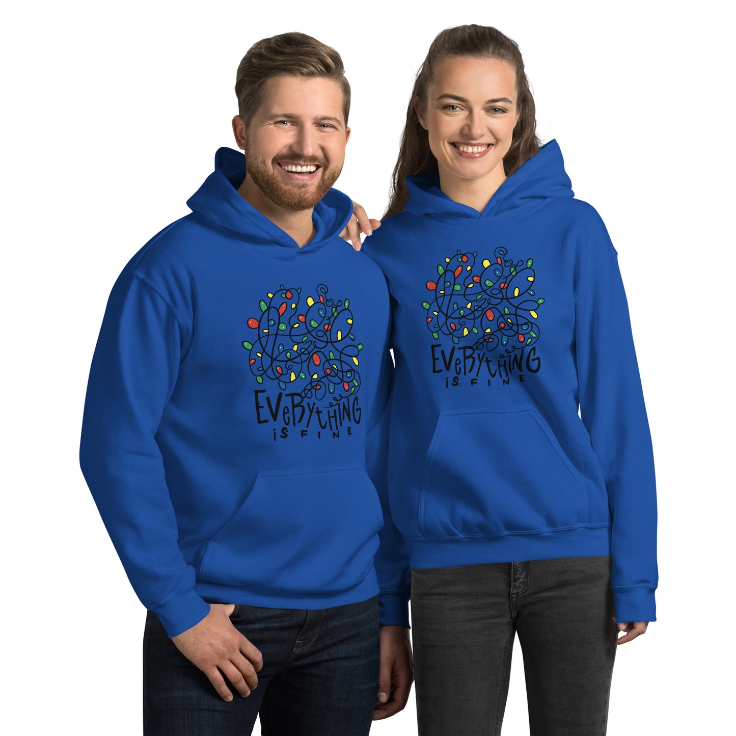 Everything is Fine Hoodie - Funny Foundry