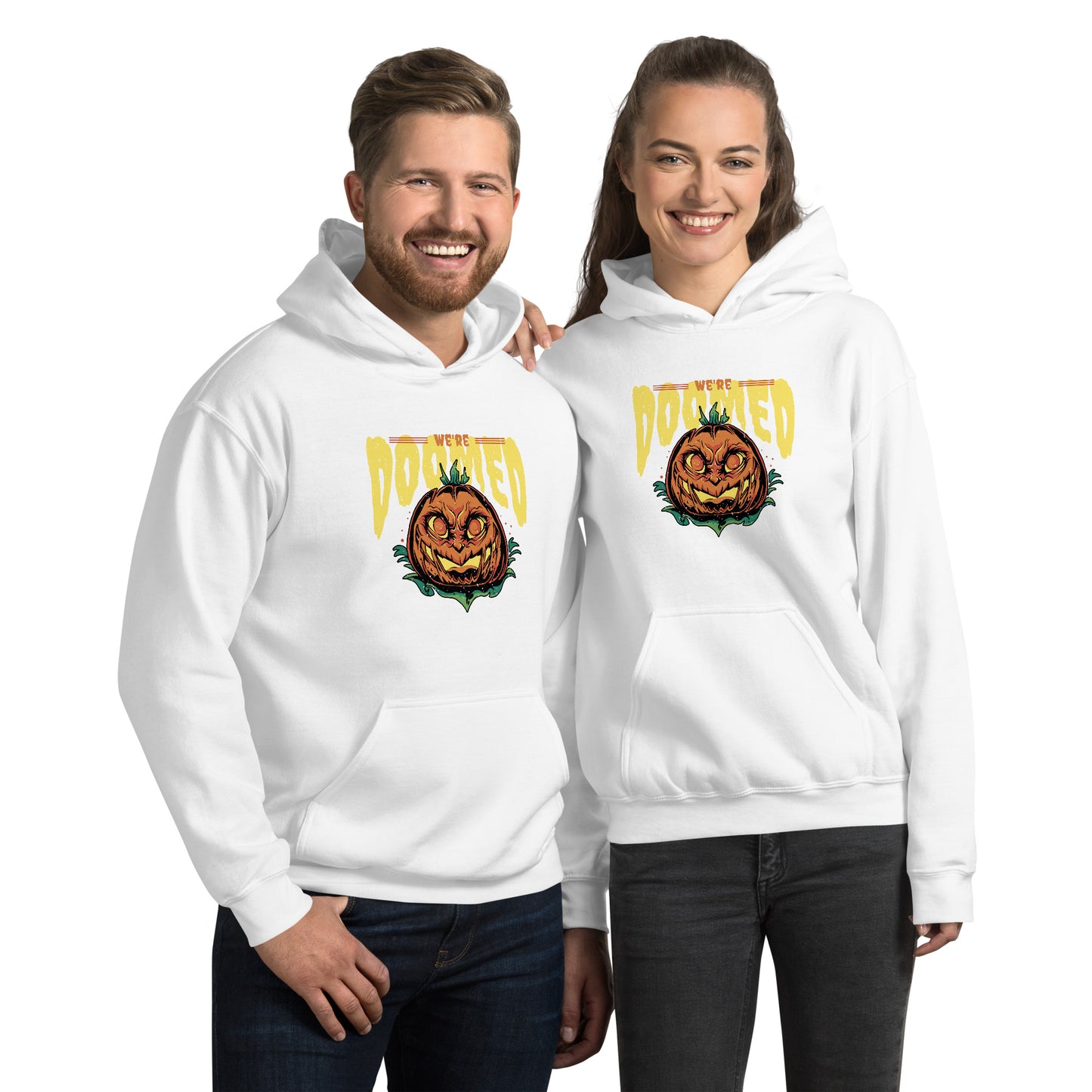 Halloween Pumpkin Doomed Hoodie - Funny Foundry