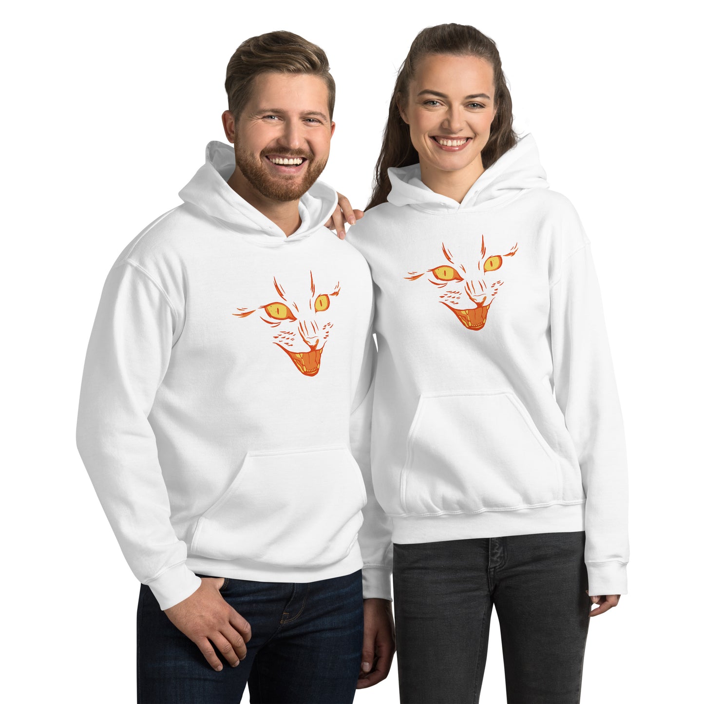 Scary Cat Face Hoodie - Funny Foundry