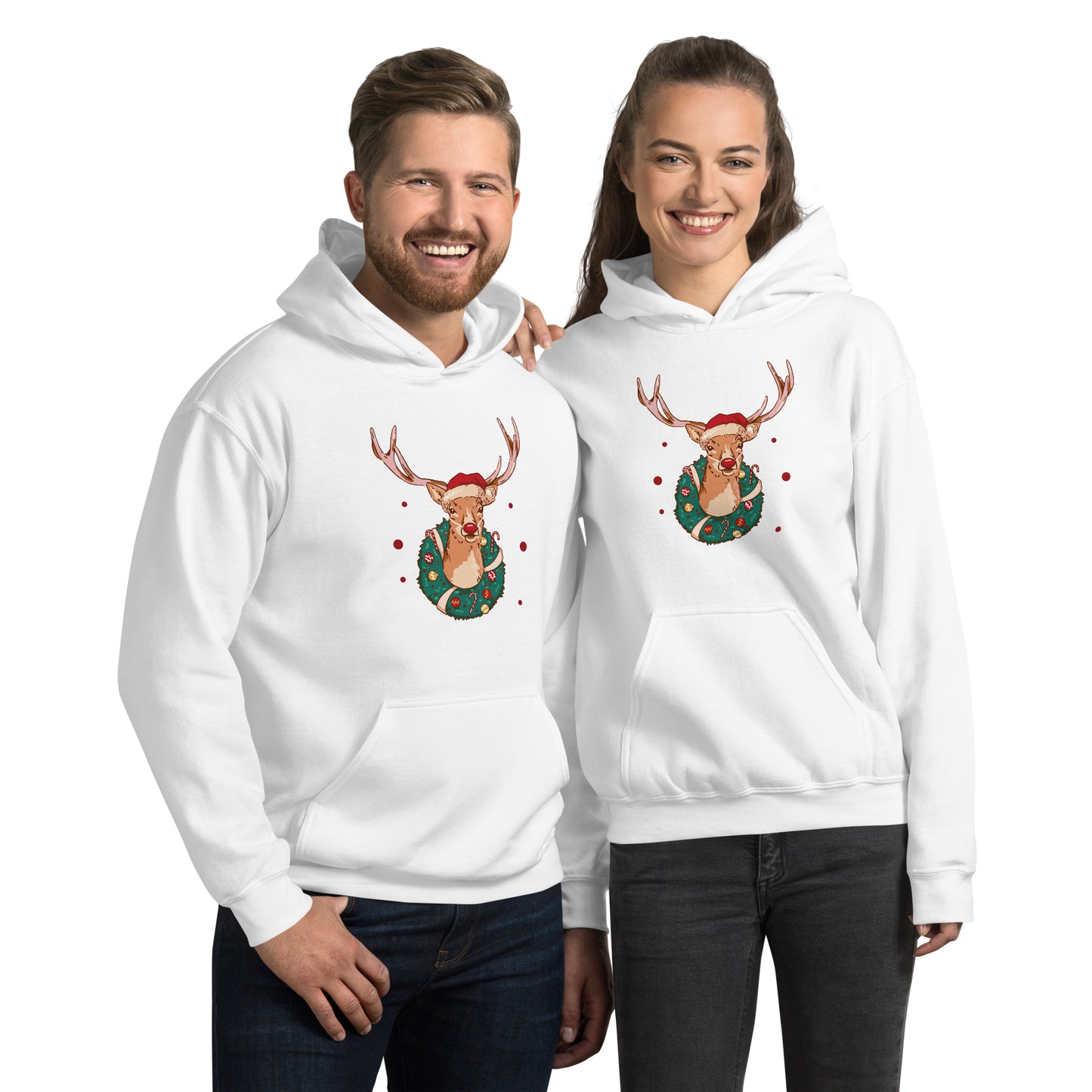 Christmas Deer Hoodie - Funny Foundry