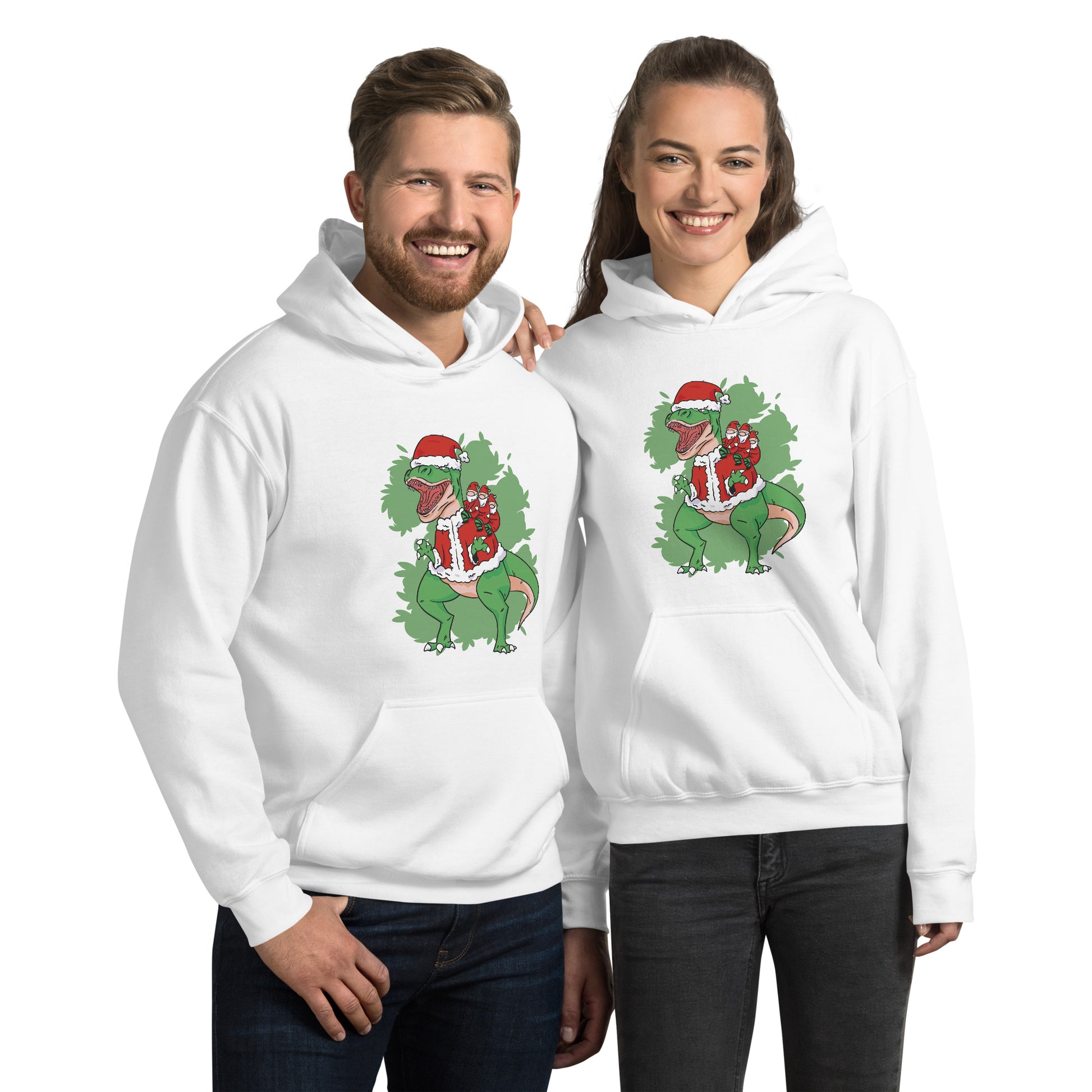 Christmas GNOM Sand Trex Hoodie - Funny Foundry