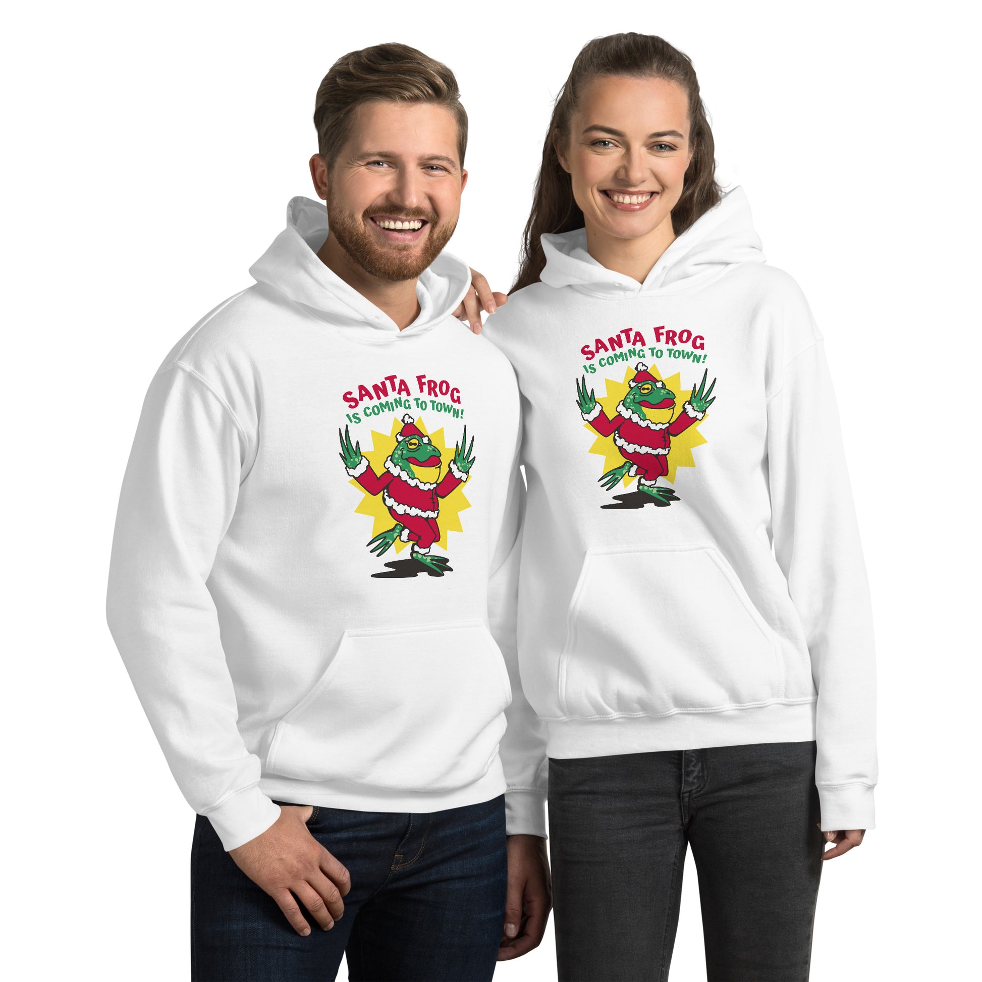 Santa Frog Hoodie - Funny Foundry