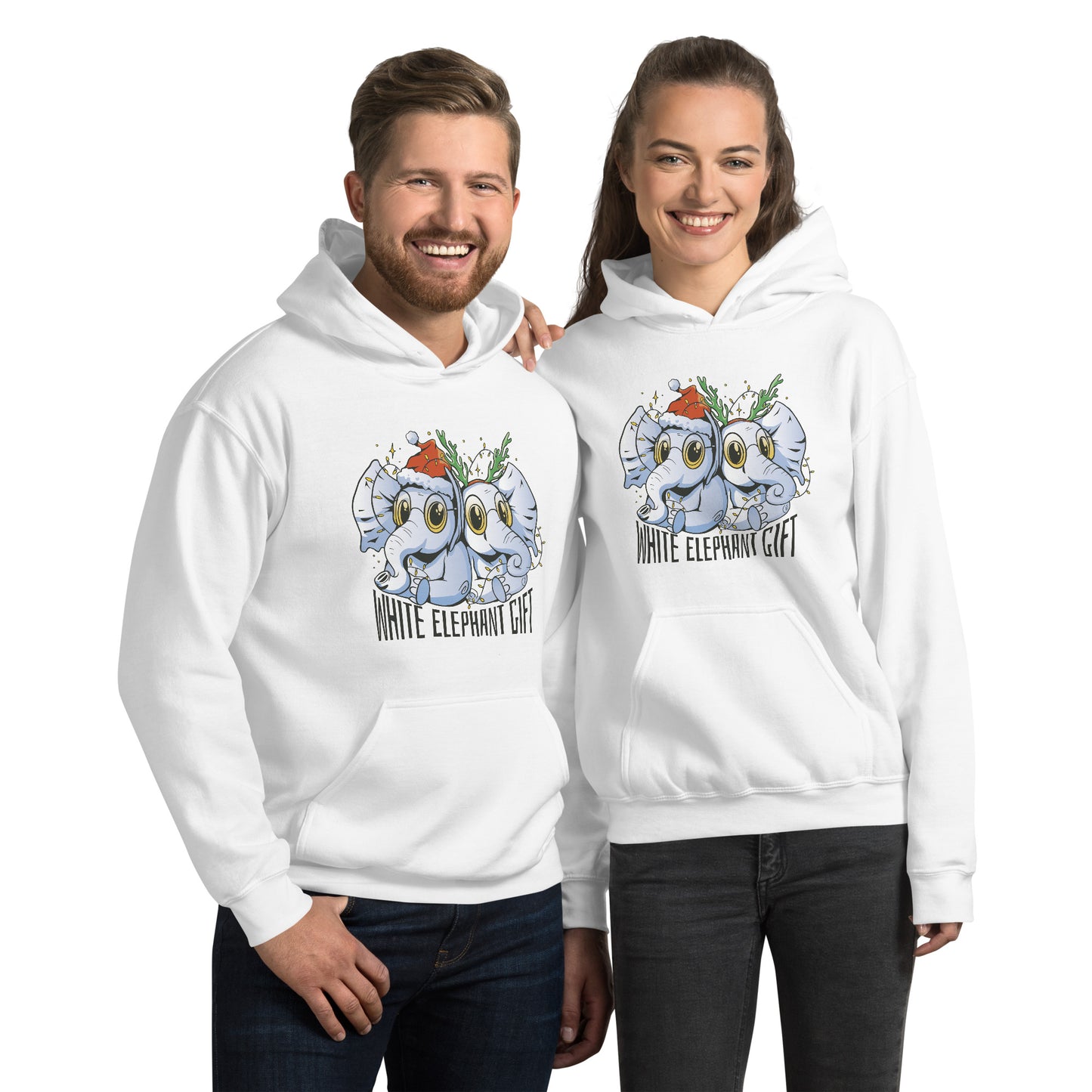 White Elephant Christmas Hoodie - Funny Foundry