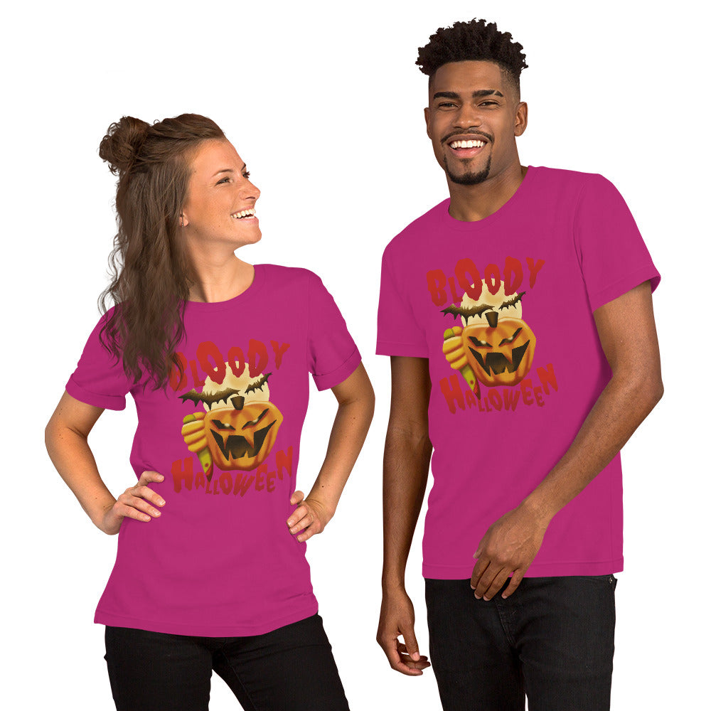 Bloody Halloween Pumpkin T-Shirt - Funny Foundry