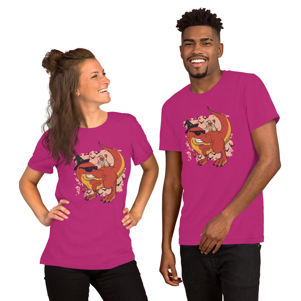 Pug and Dinosaur T-Shirt - Funny Foundry