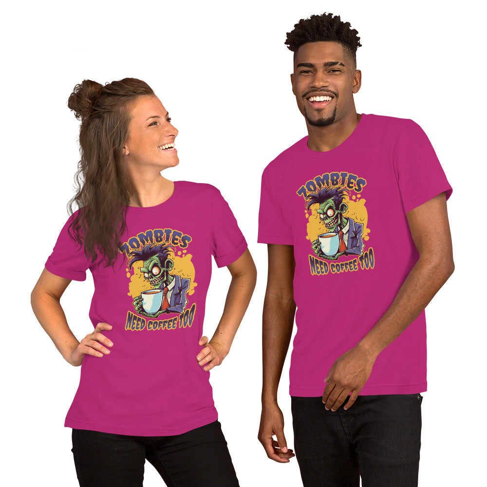 Zombies Need Coffee T-Shirt - Funny Foundry