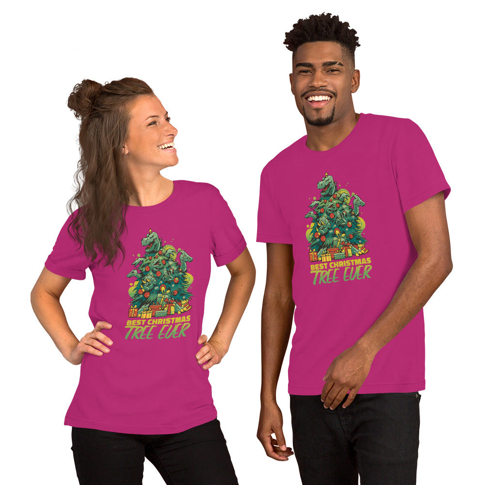 Dino Christmas Tree T-Shirt - Funny Foundry