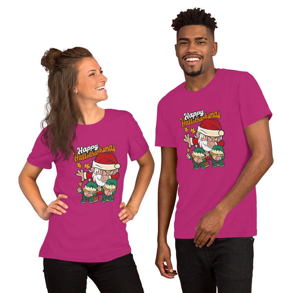 Happy Hallothanksmas T-Shirt - Funny Foundry