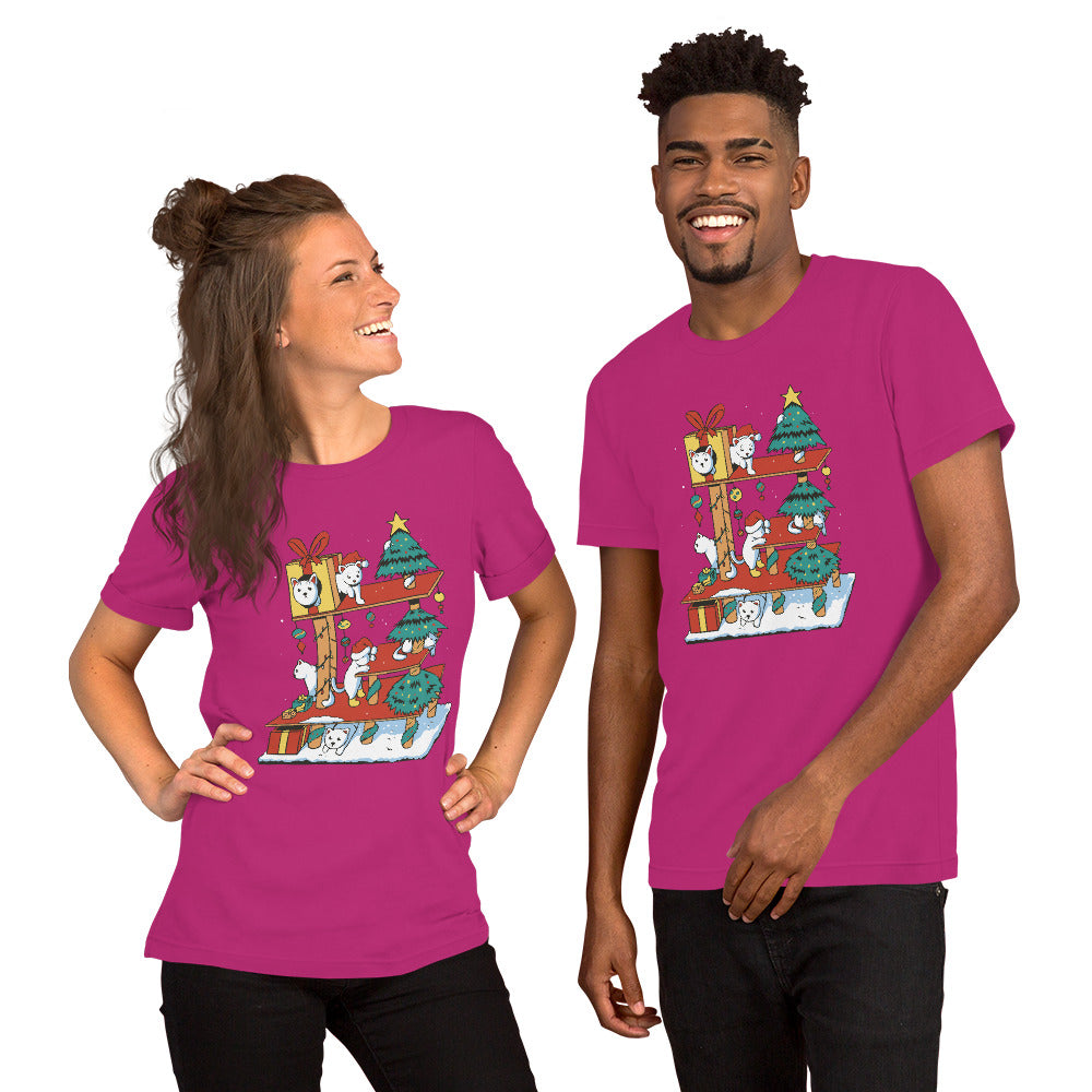 Cat House Christmas T-Shirt - Funny Foundry