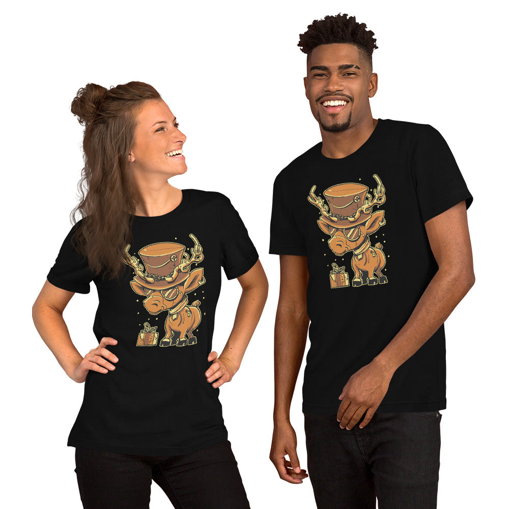 Reindeer Christmas T-Shirt - Funny Foundry