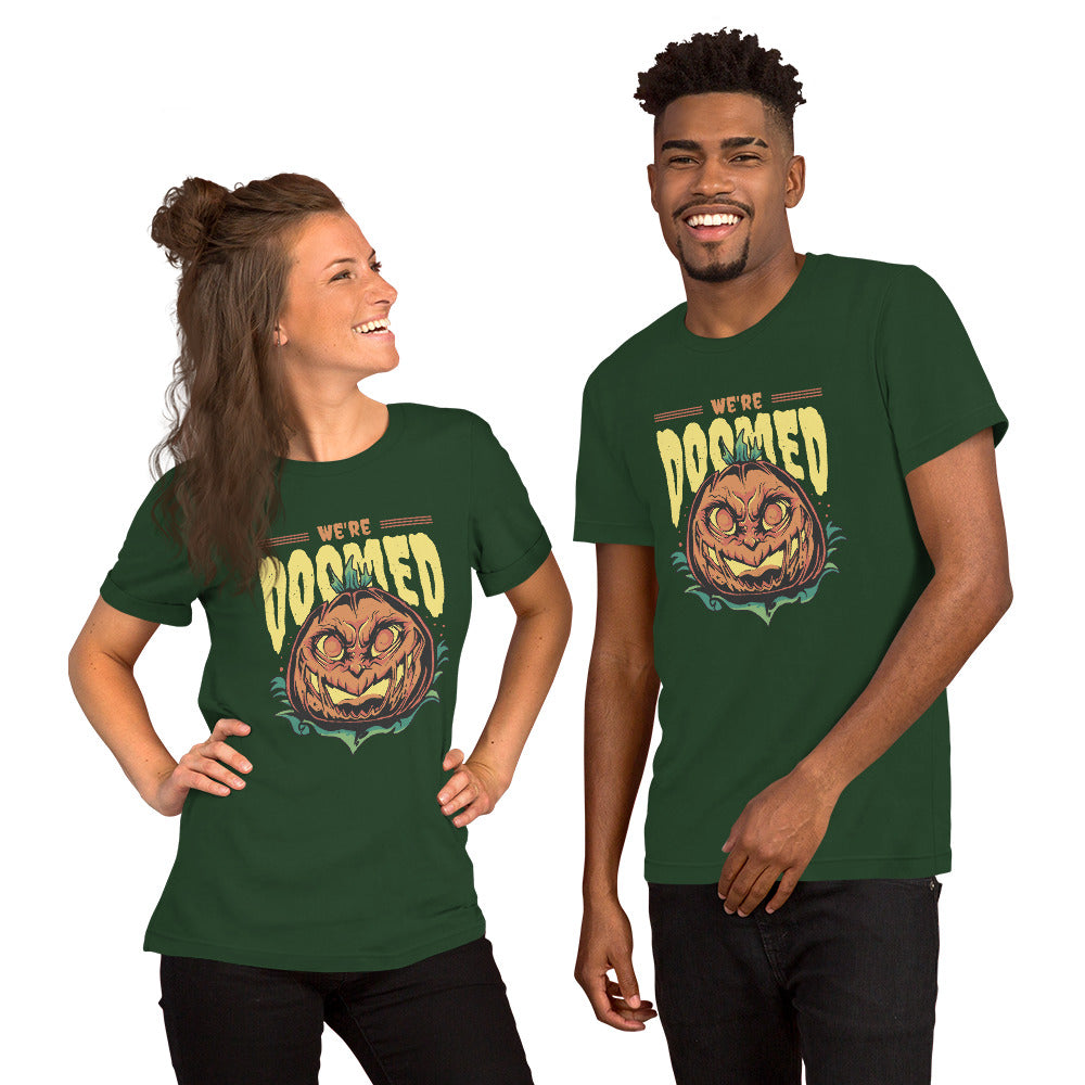 Halloween Pumpkin Doomed T-Shirt - Funny Foundry