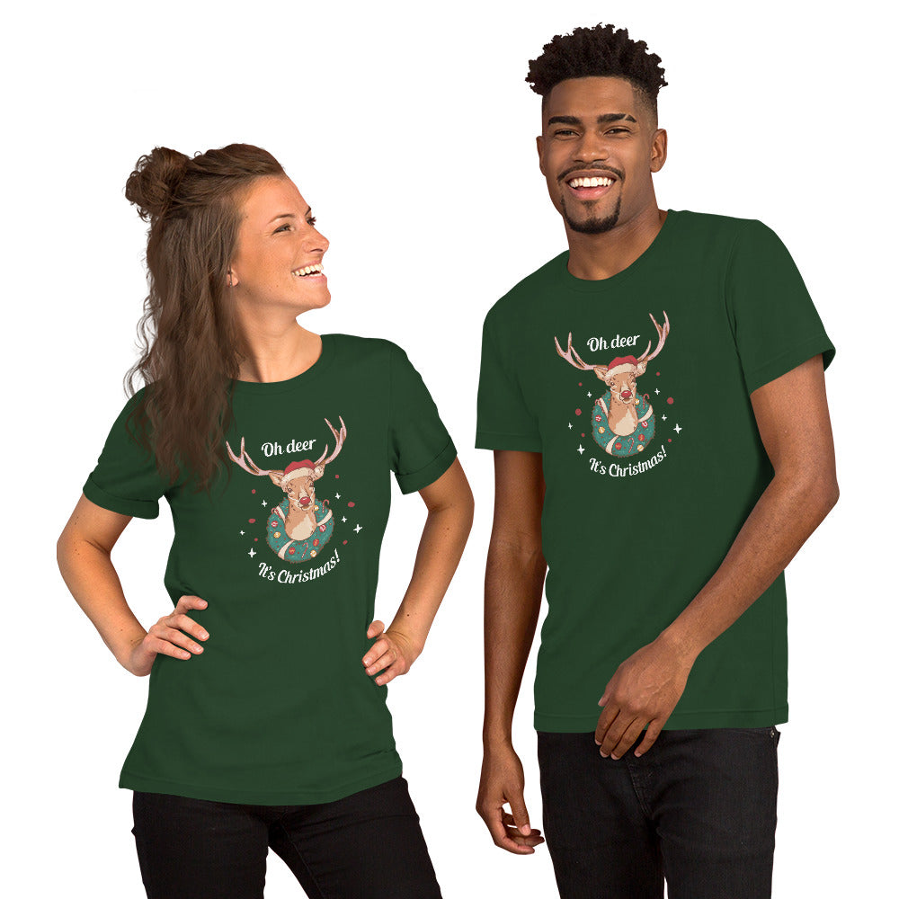 Christmas Deer T-Shirt - Funny Foundry