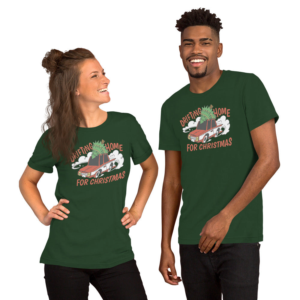 Drifting Home Christmas T-Shirt - Funny Foundry