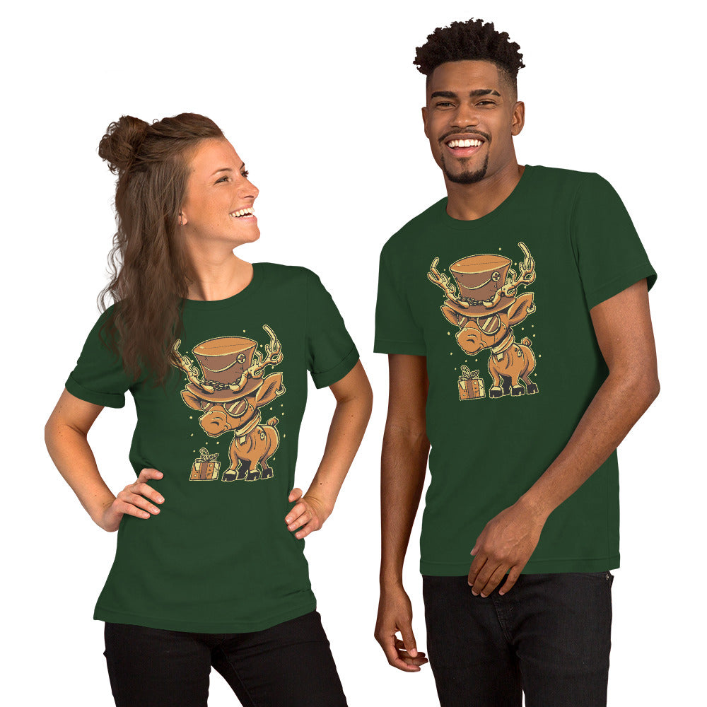 Reindeer Christmas T-Shirt - Funny Foundry