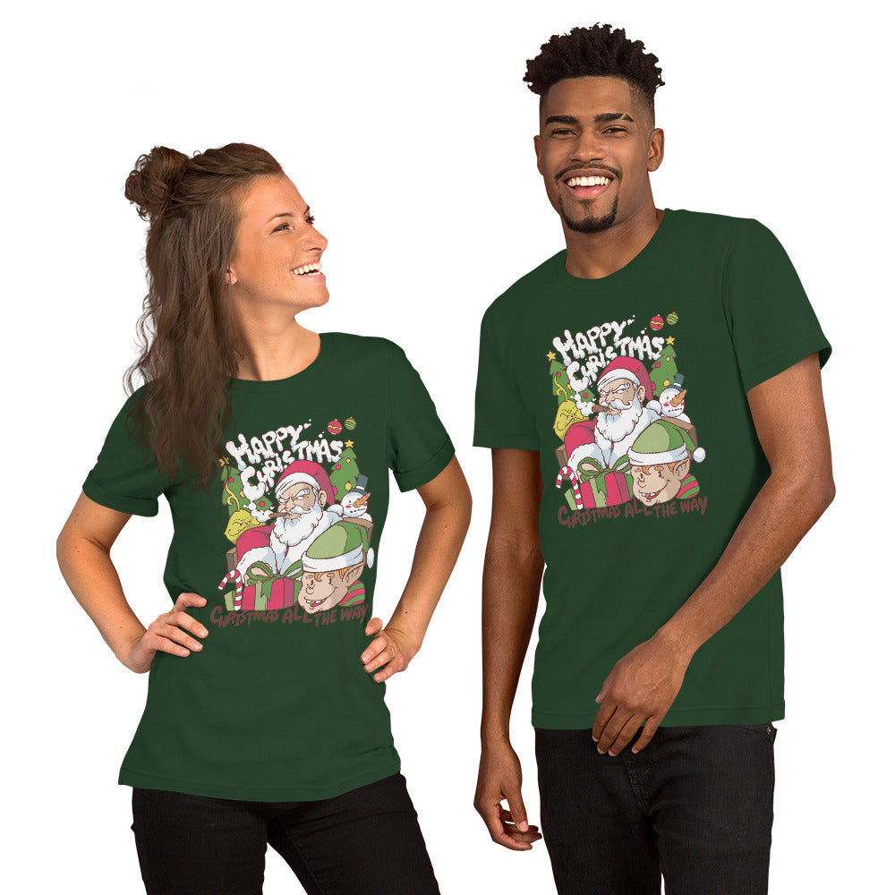 Smoking Santa T-Shirt - Funny Foundry