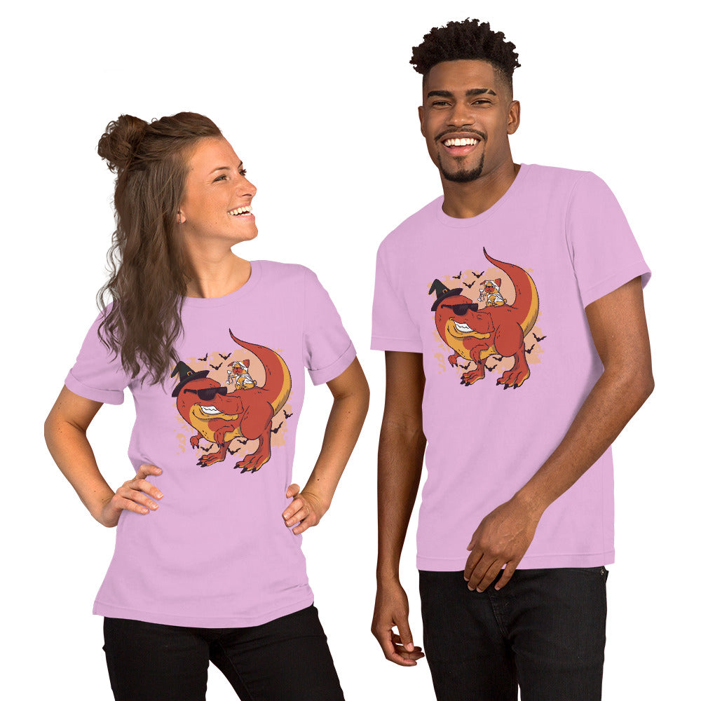 Pug and Dinosaur T-Shirt - Funny Foundry