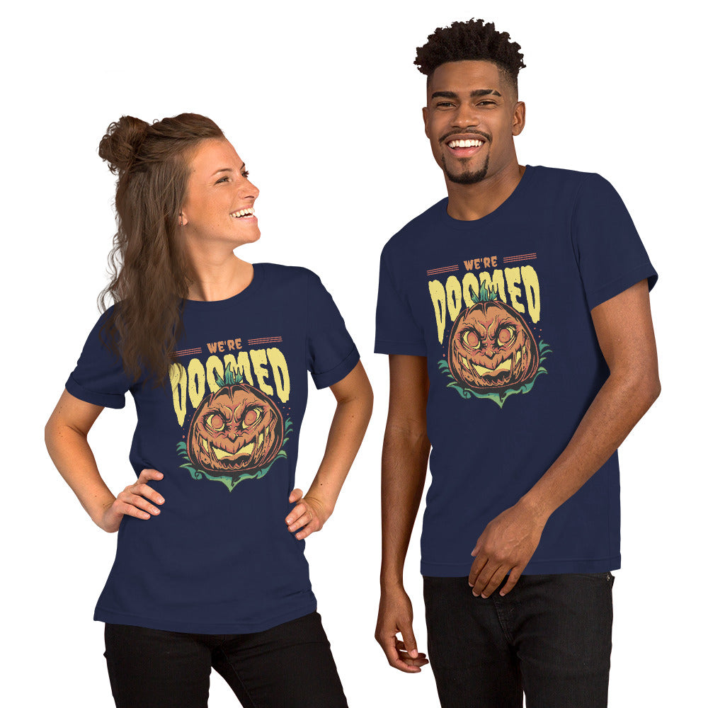 Halloween Pumpkin Doomed T-Shirt - Funny Foundry