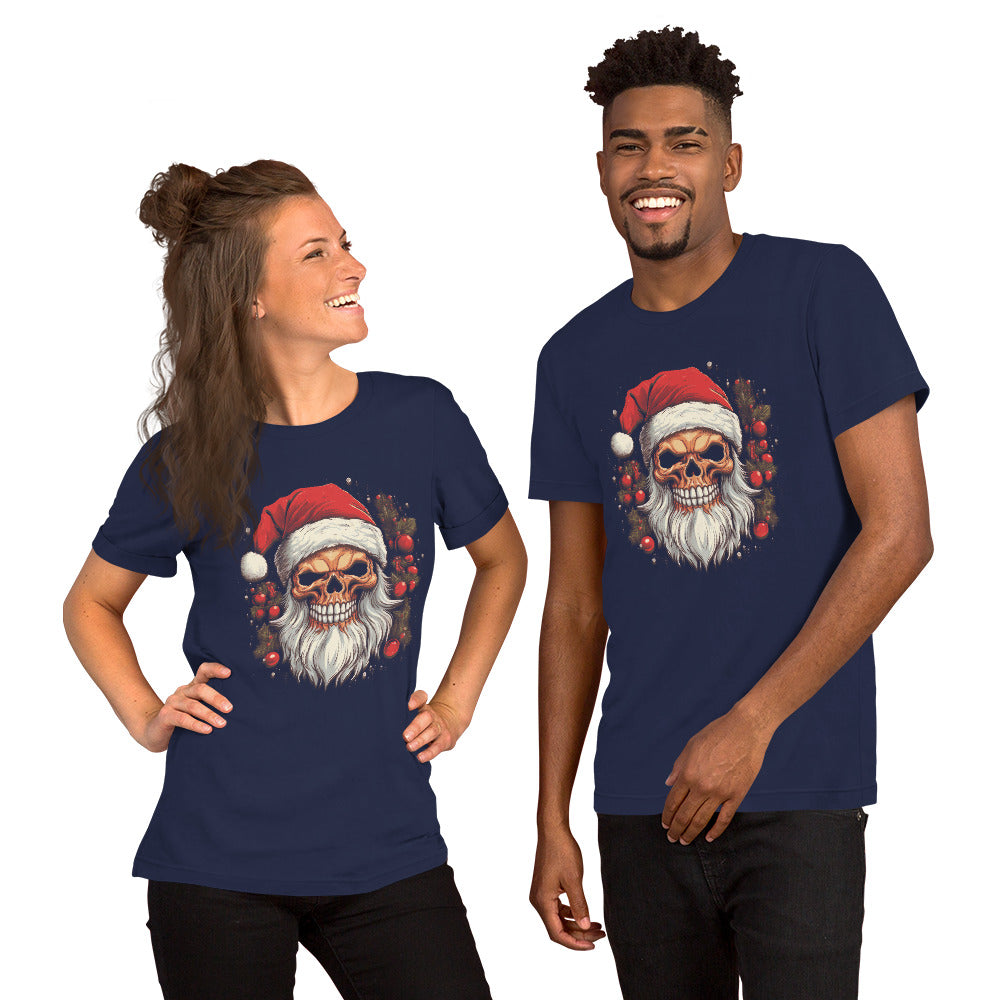 Skull Santa T-Shirt - Funny Foundry